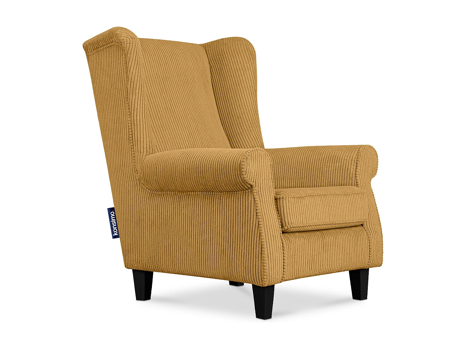 Ohrensessel Kord-Bezug Petfriendly - gelb - MILES