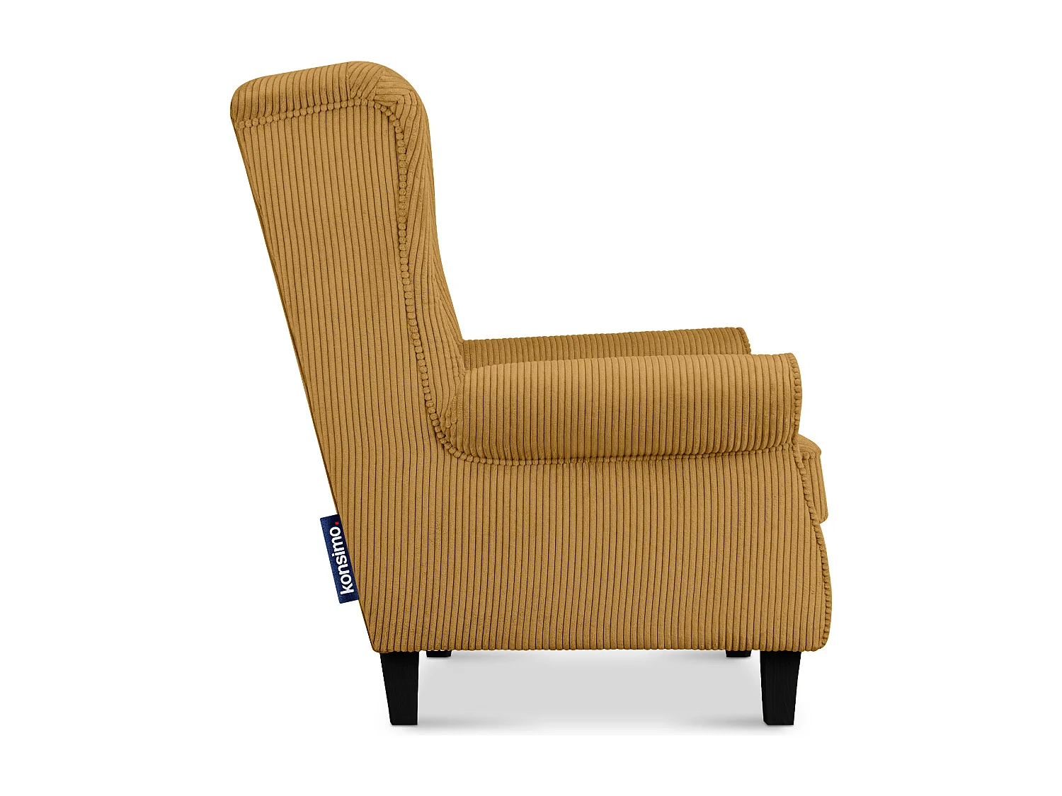 Ohrensessel Kord-Bezug Petfriendly - gelb - MILES