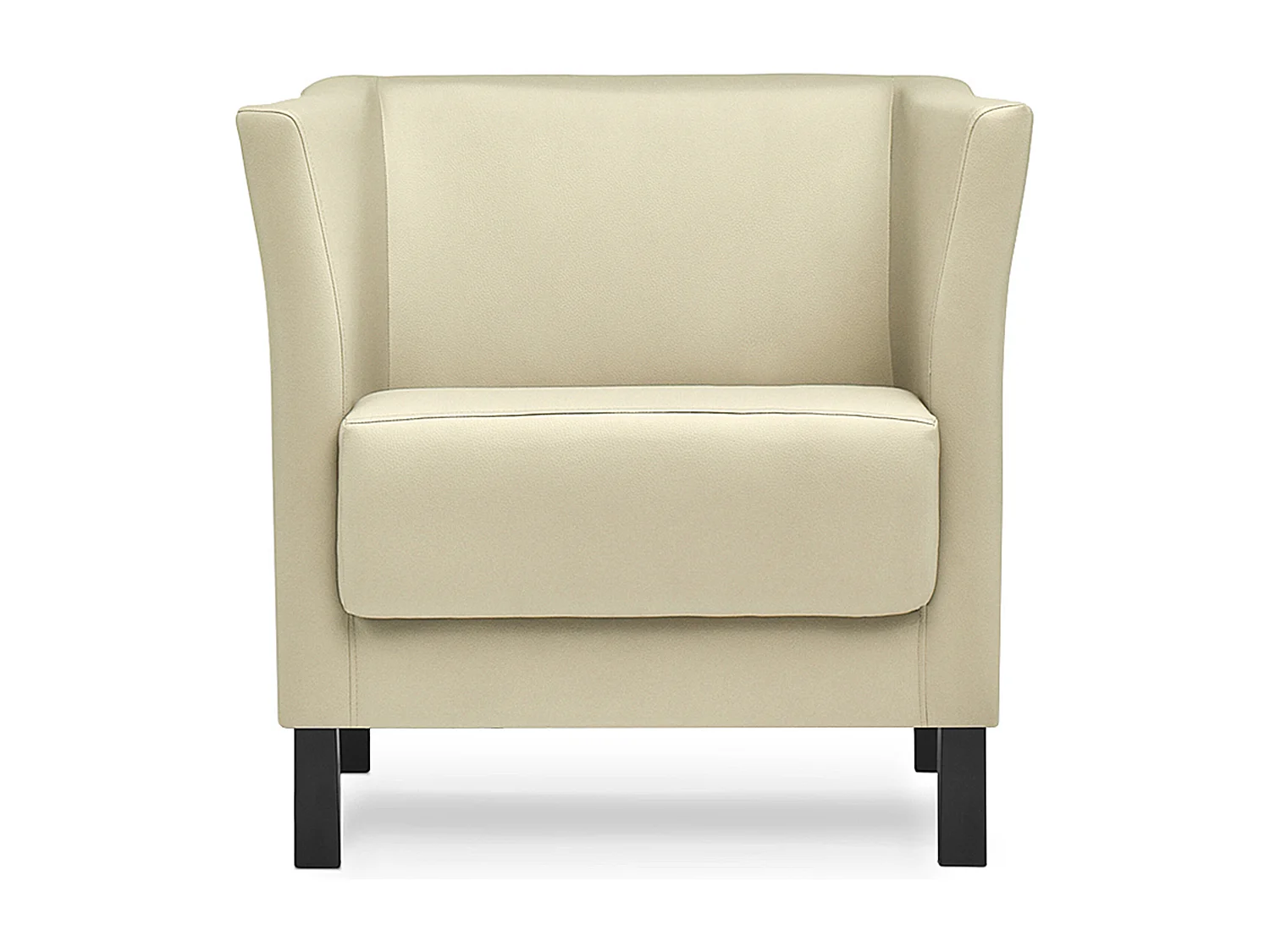 Moderner Sessel aus Kunstleder - cremig - ESPECTO