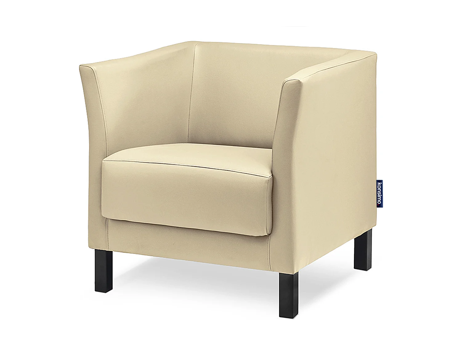 Moderner Sessel aus Kunstleder - cremig - ESPECTO