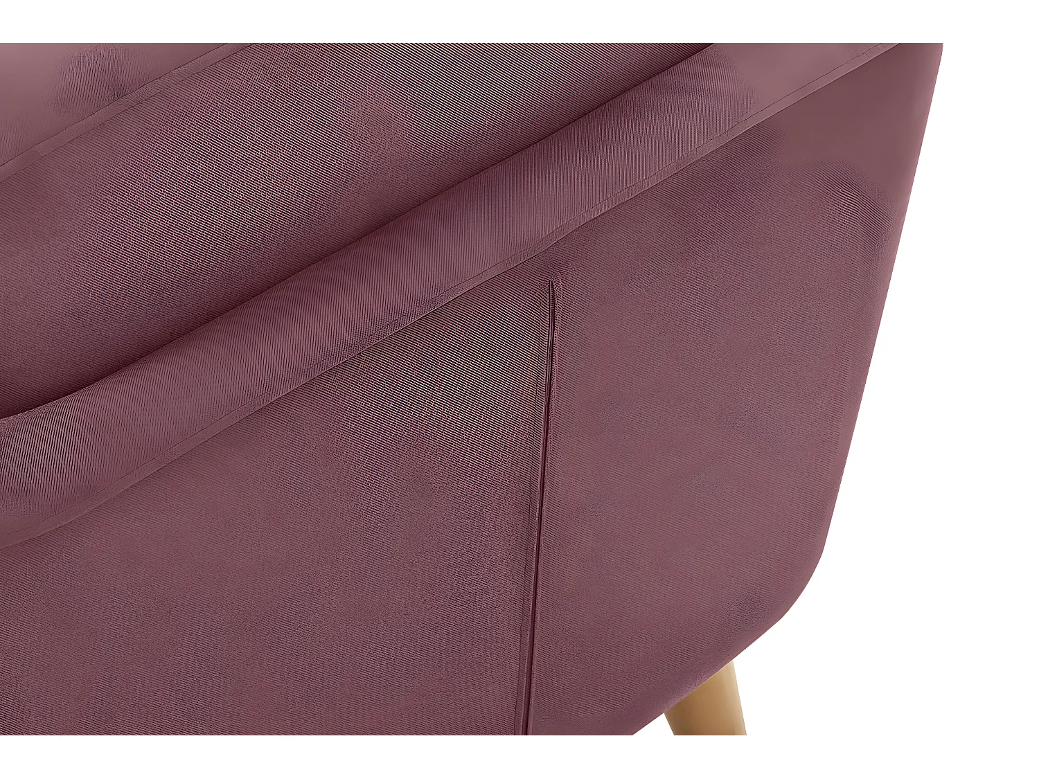 Skandinavischer Sessel - Massivholz-Beine - rosa - TAGIO