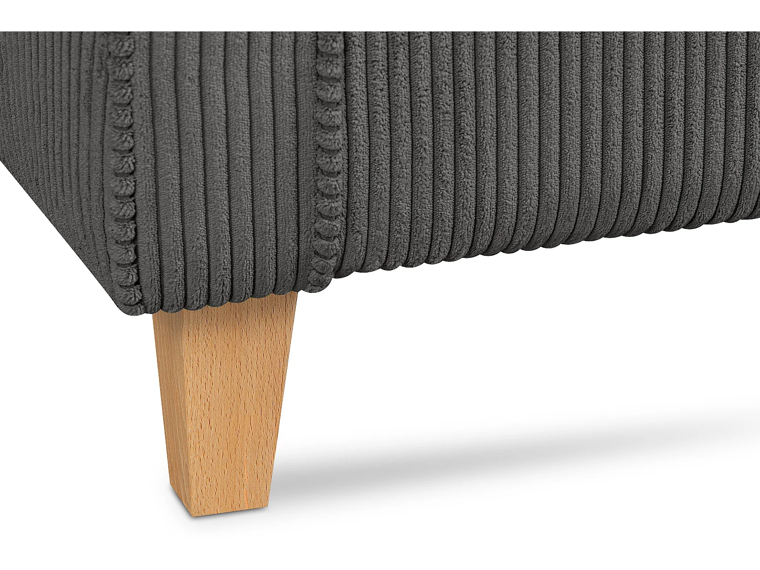 Ohrensessel Kord-Bezug Petfriendly - grau - MILES