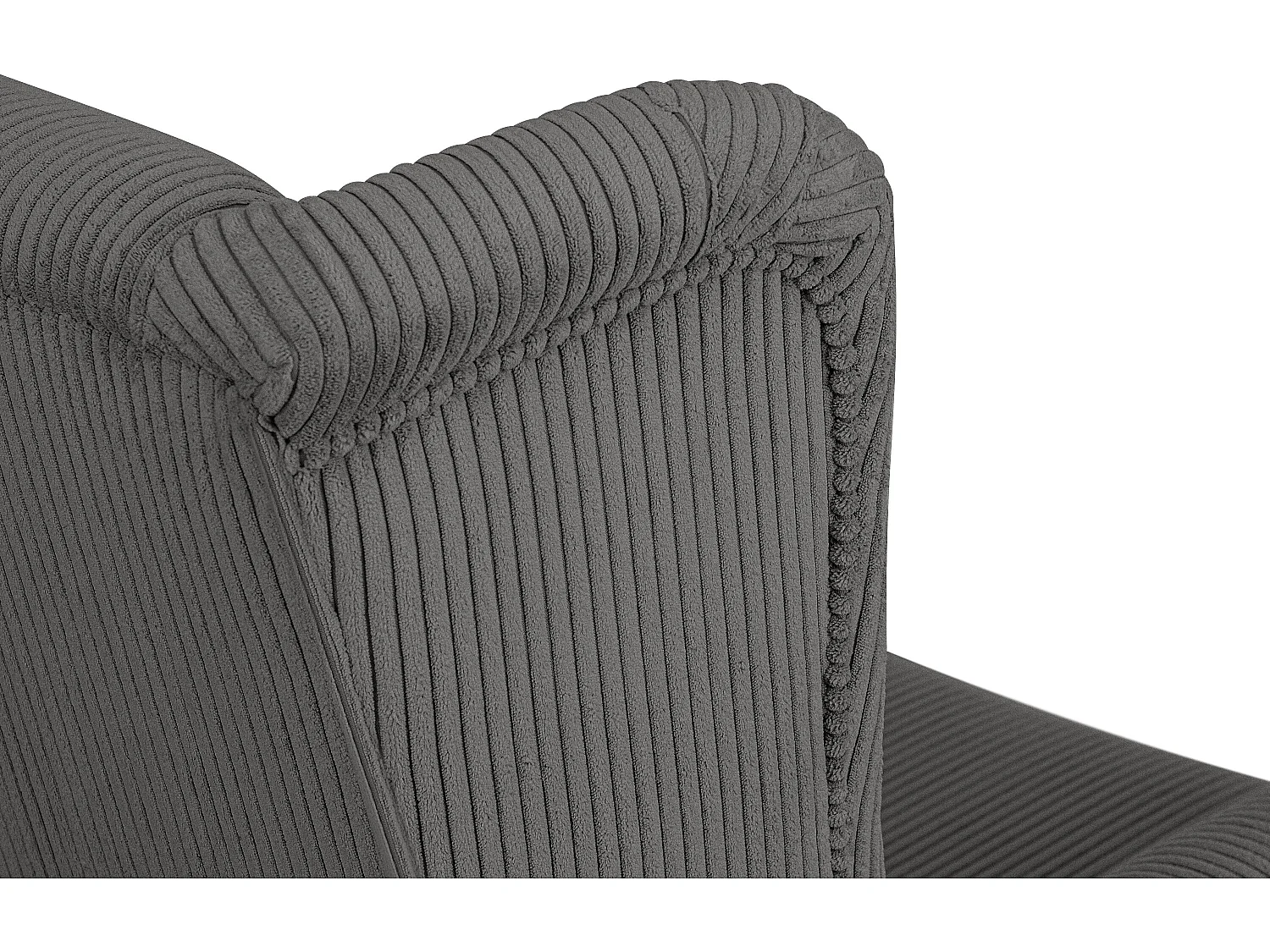 Ohrensessel Kord-Bezug Petfriendly - grau - MILES