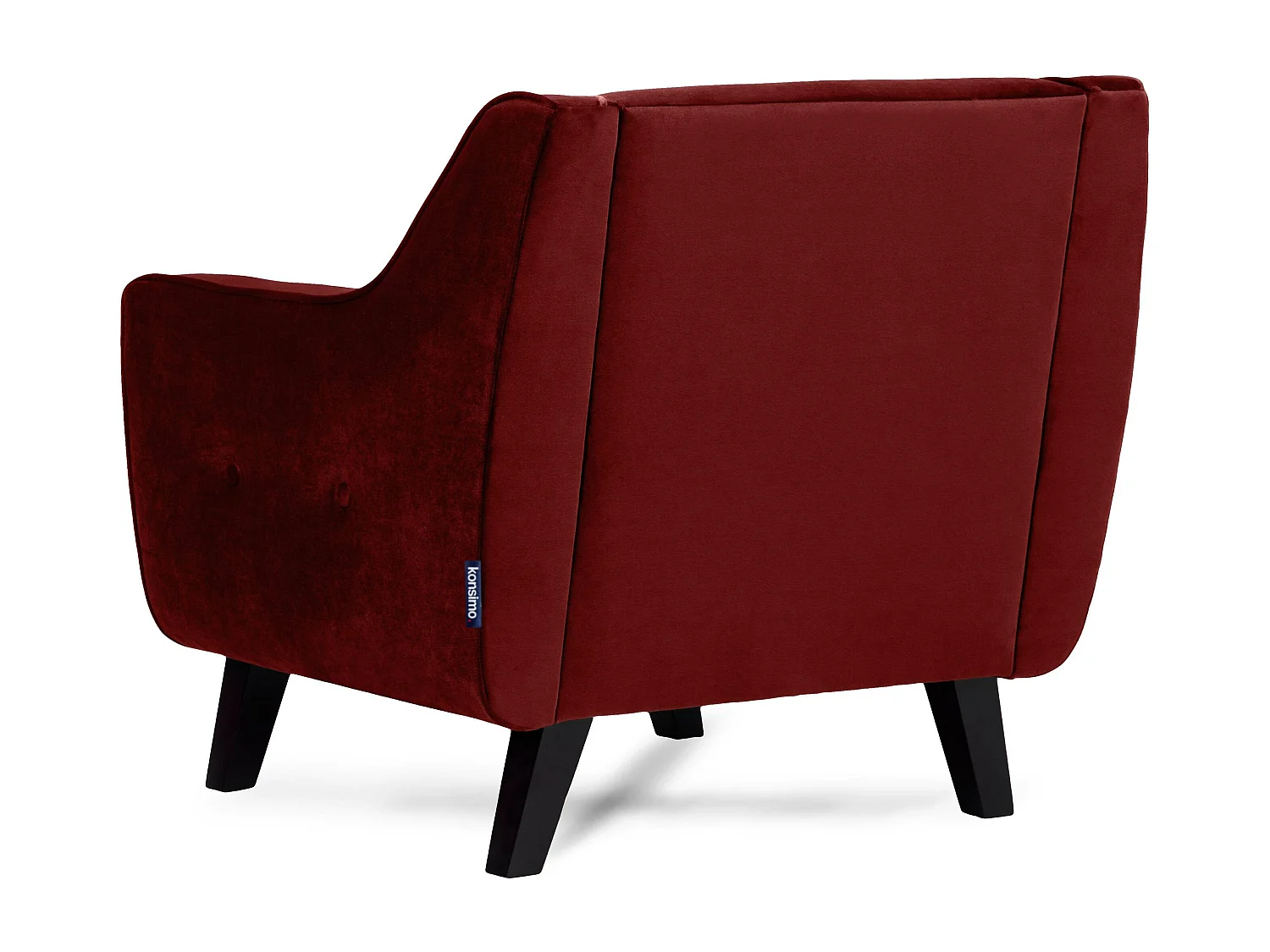 Sessel mit Velours-Bezug - Rot - TERSO