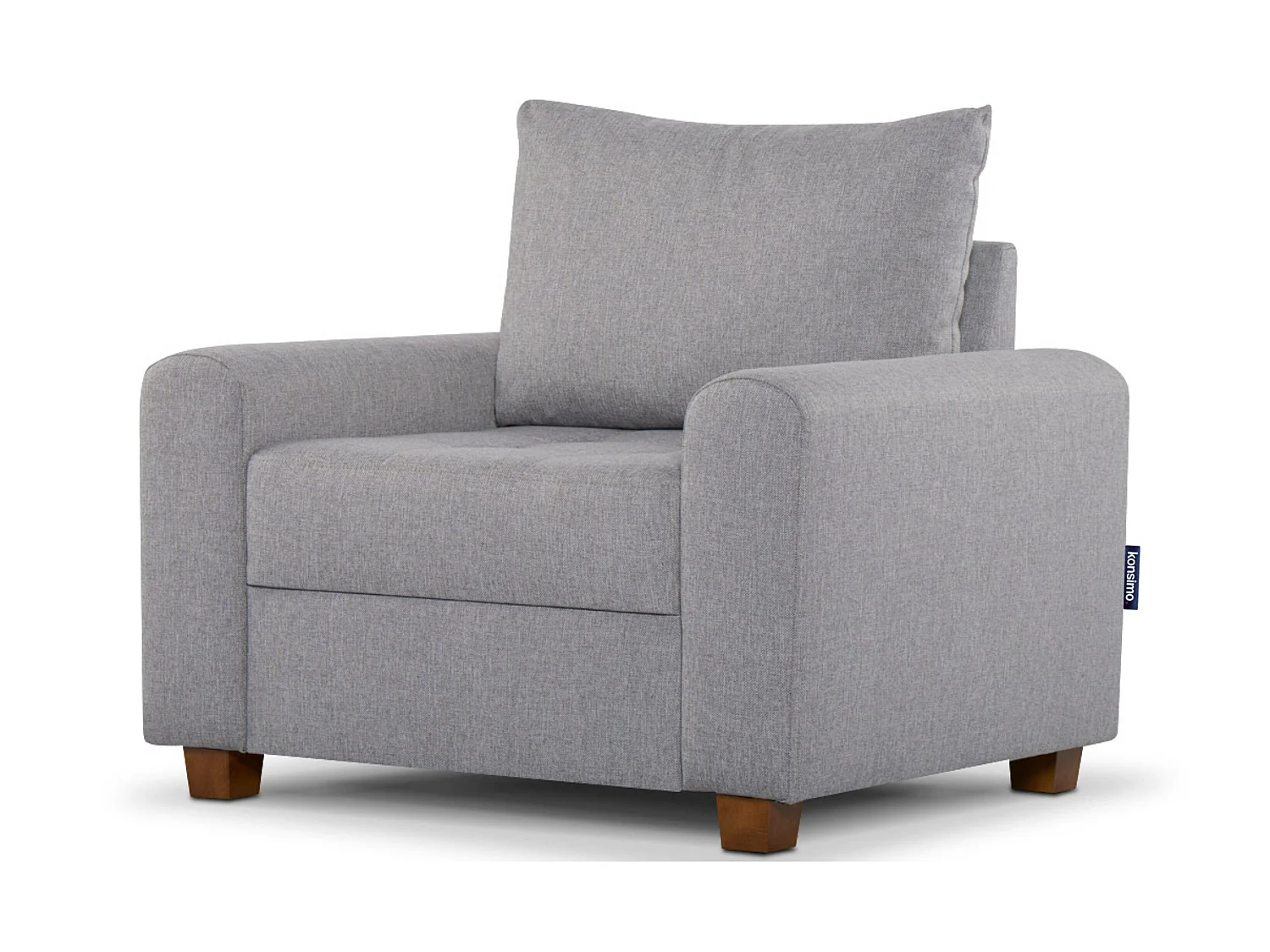 Klassischer Sessel mit Sitzhocker - hellgrau - REVO