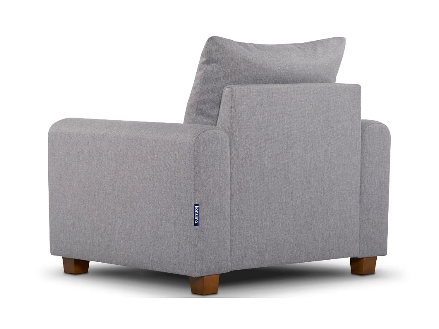 Klassischer Sessel mit Sitzhocker - hellgrau - REVO