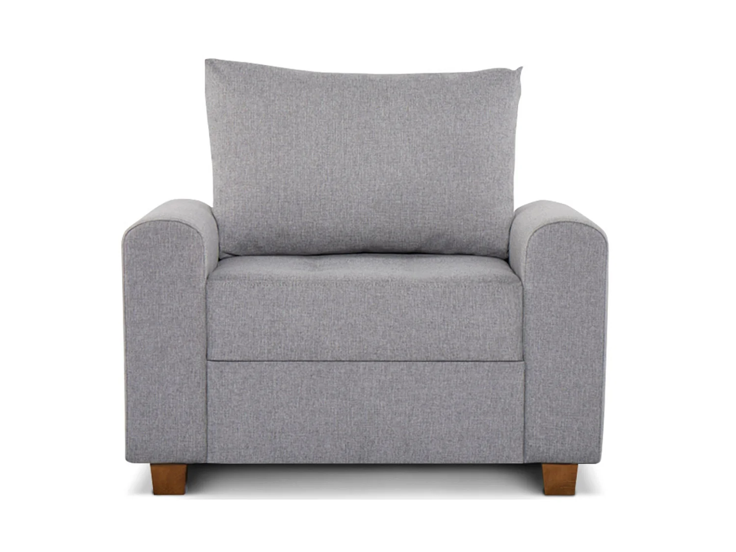 Klassischer Sessel mit Sitzhocker - hellgrau - REVO