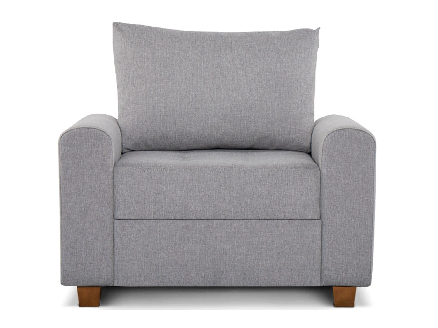 Klassischer Sessel mit Sitzhocker - hellgrau - REVO