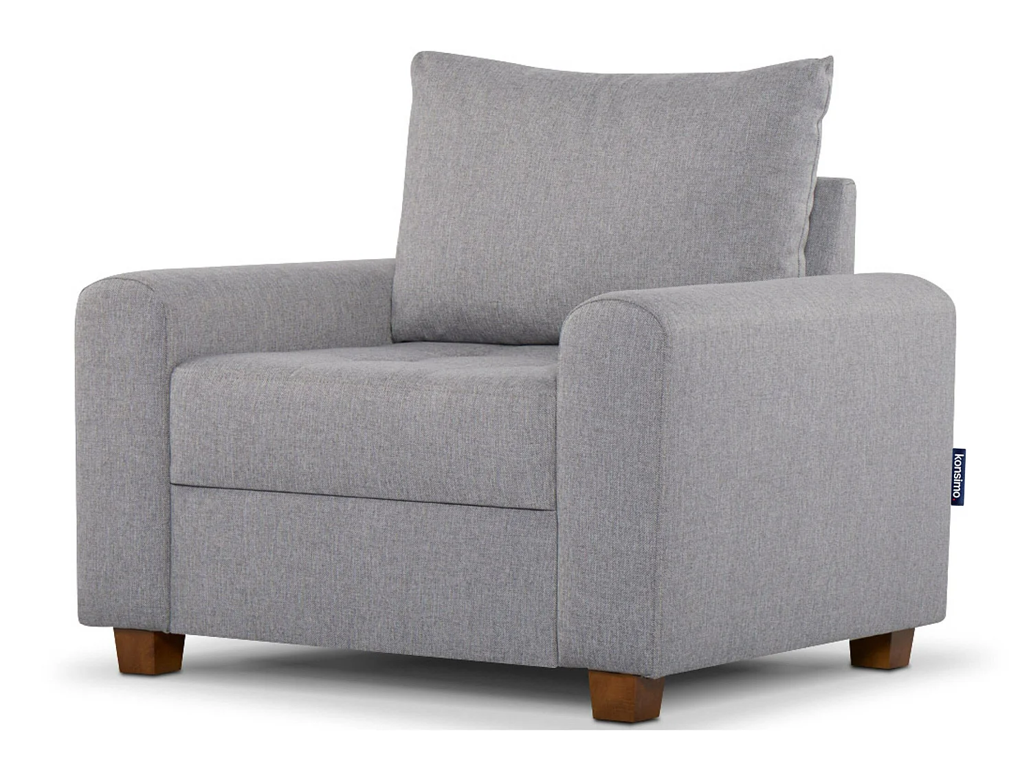 Klassischer Sessel mit Sitzhocker - hellgrau - REVO