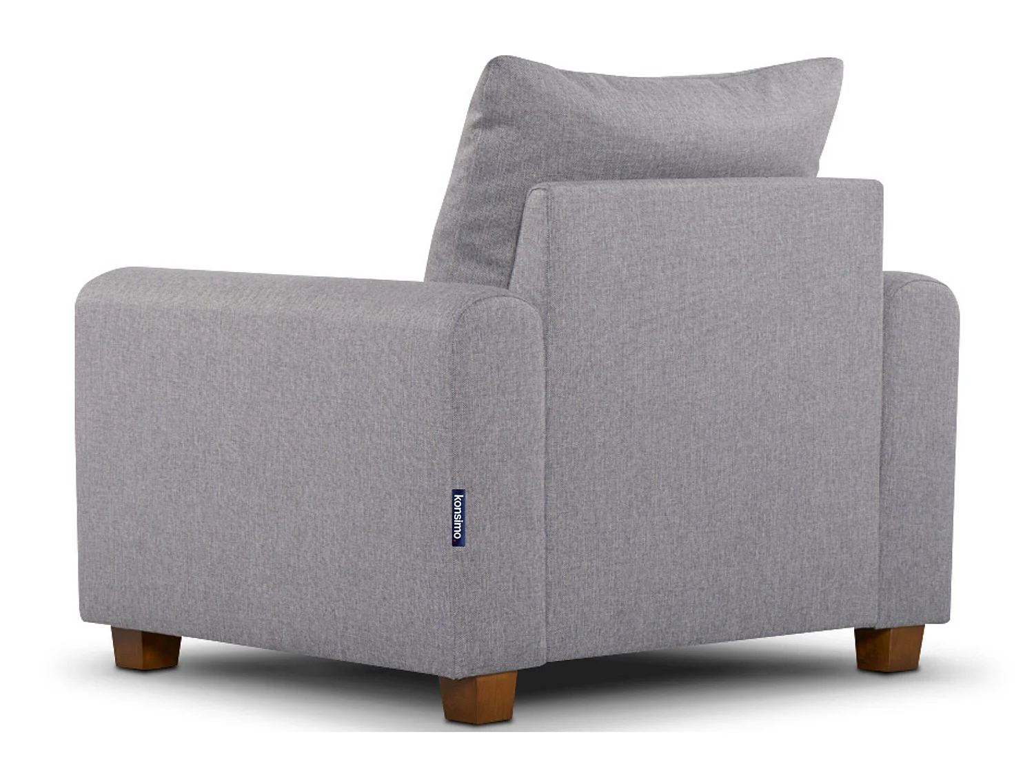 Klassischer Sessel mit Sitzhocker - hellgrau - REVO