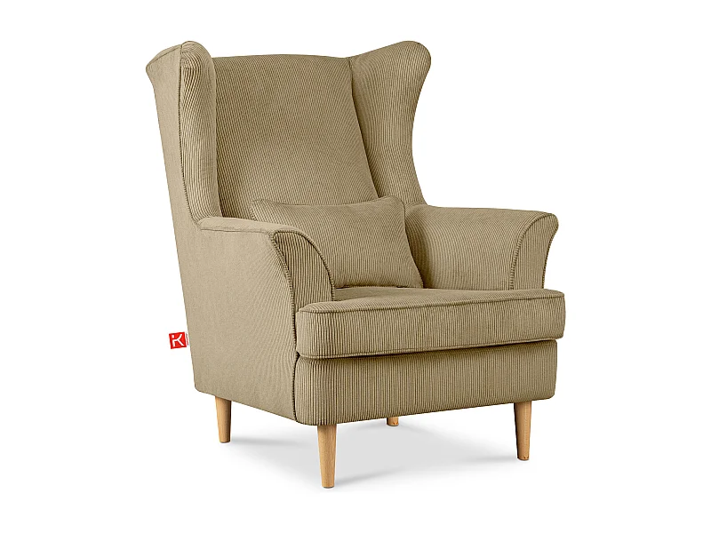 Klassischer Ohrensessel - creme - STRALIS