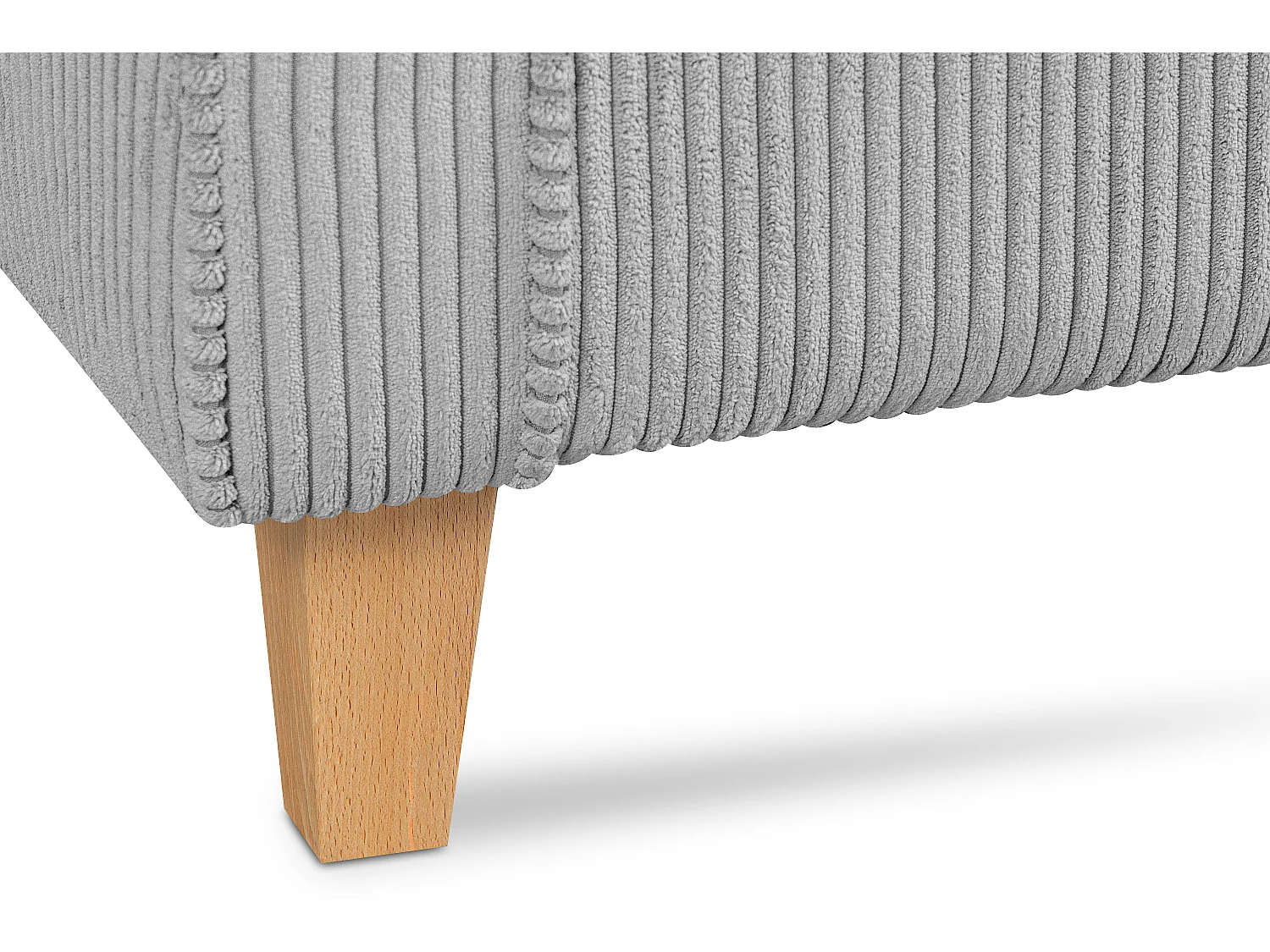 Ohrensessel Kord-Bezug Petfriendly - grau - MILES