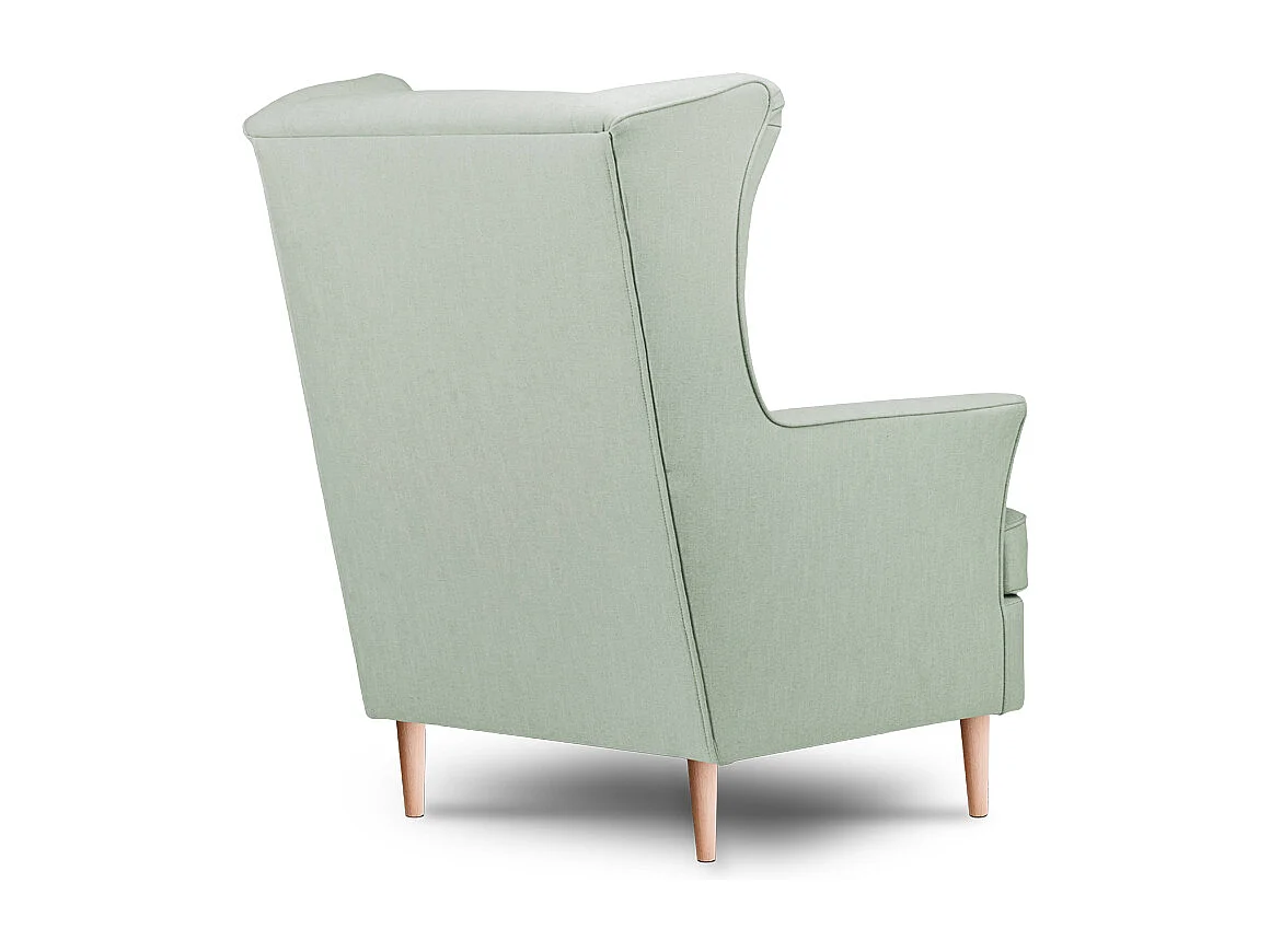 Klassischer Sessel mit Sitzhocker - grün - STRALIS