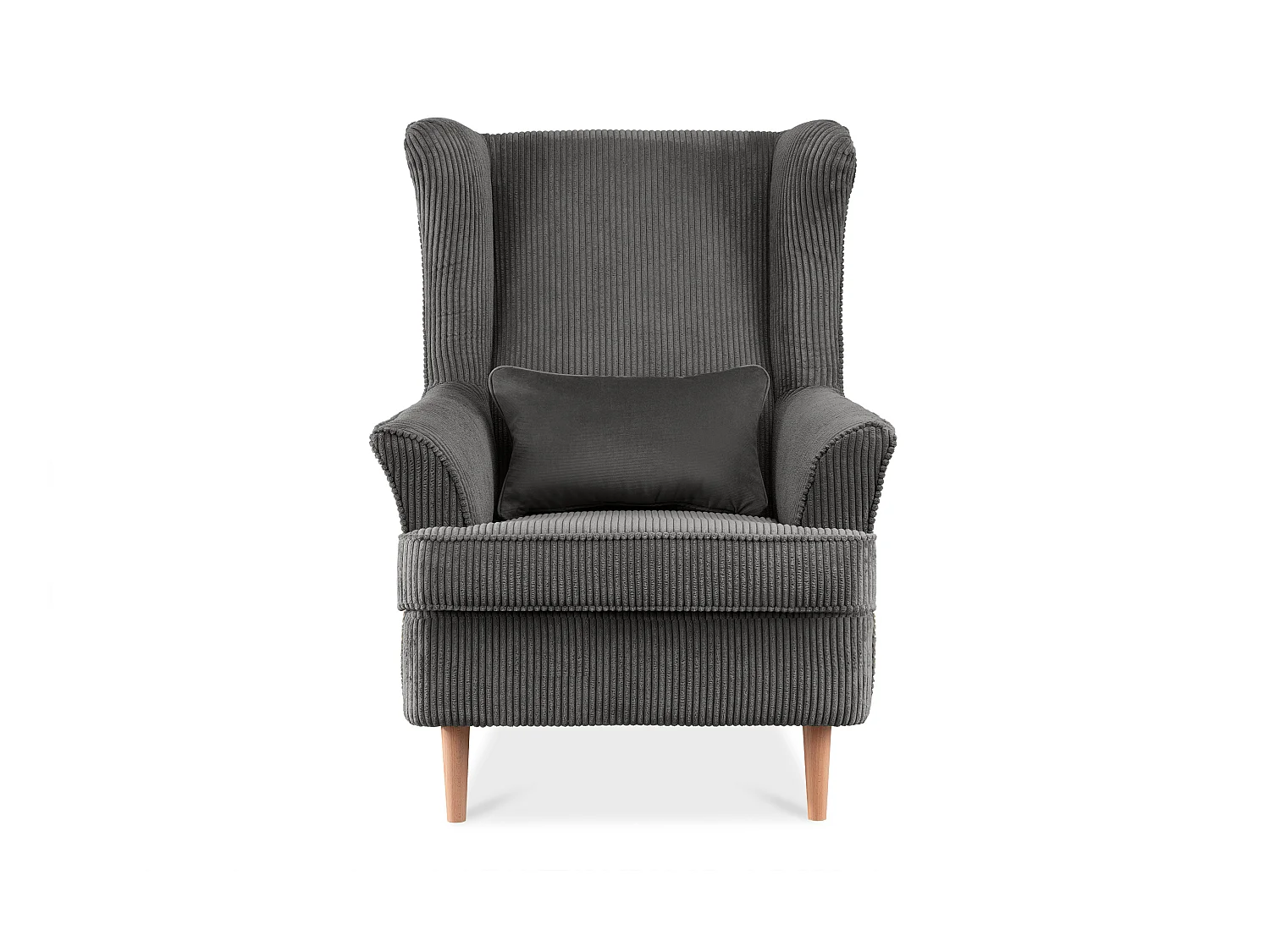 Klassischer Sessel aus Stoff Cordsamt - silber - STRALIS