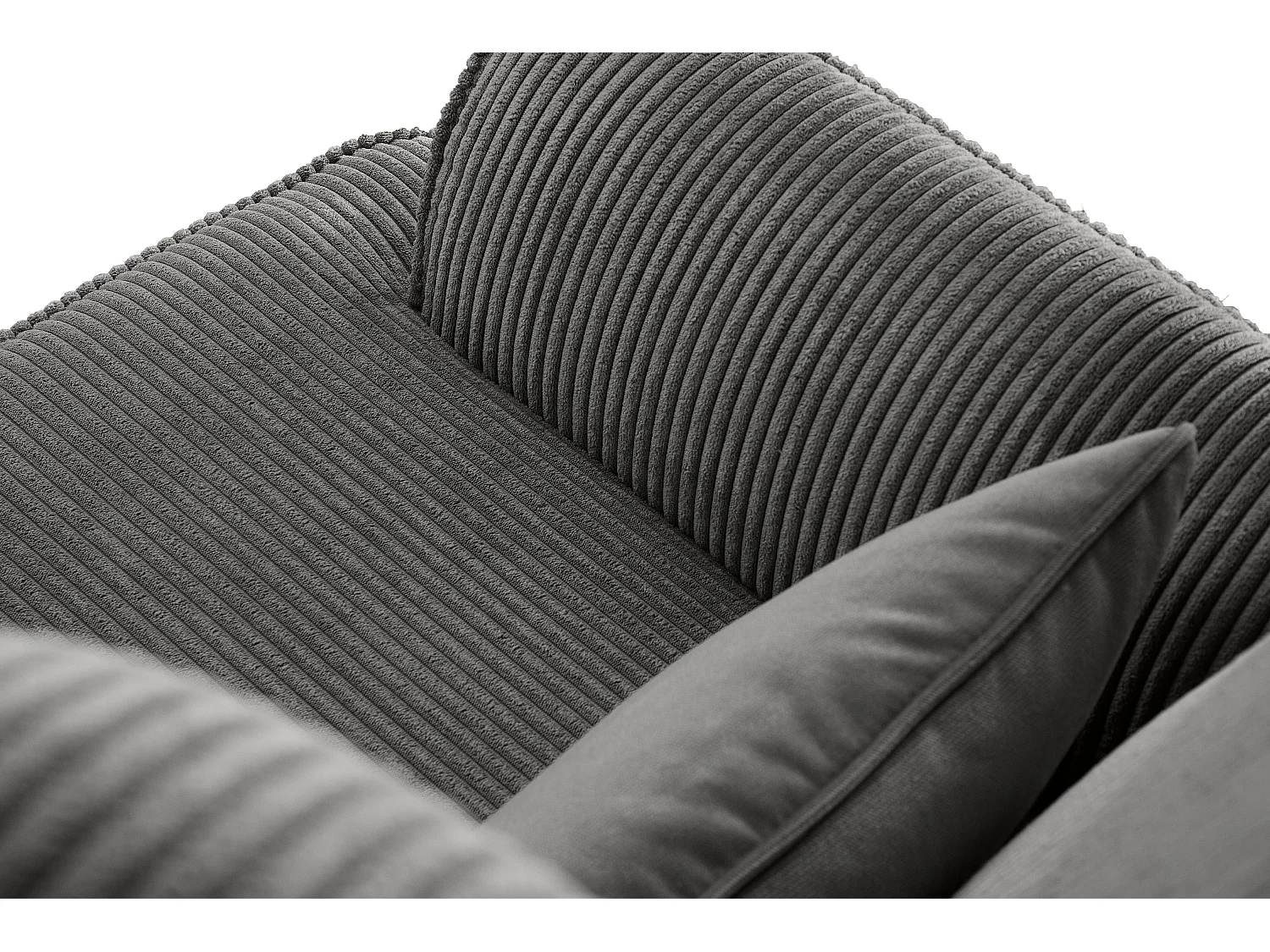 Klassischer Sessel aus Stoff Cordsamt - silber - STRALIS