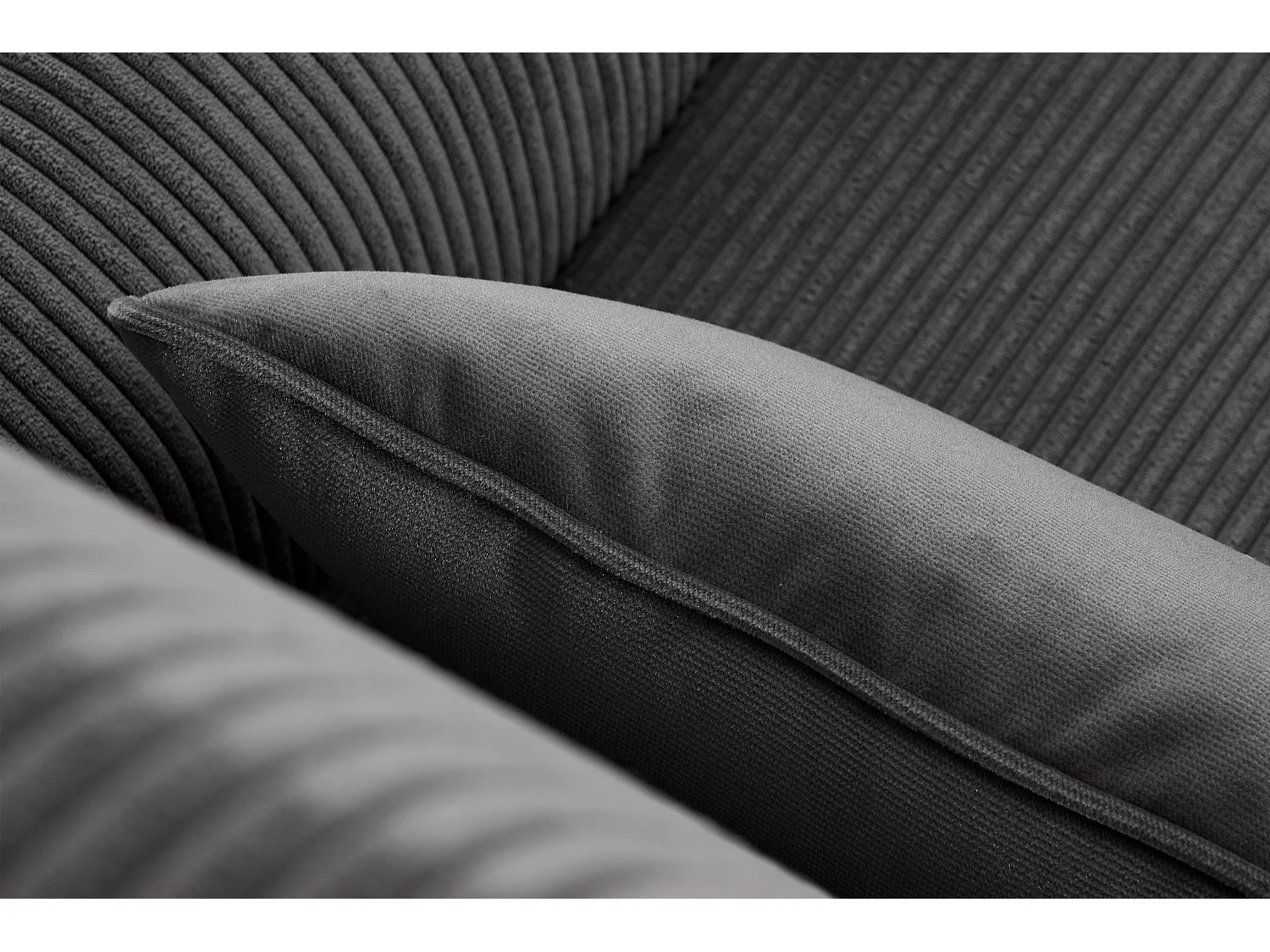 Klassischer Sessel aus Stoff Cordsamt - silber - STRALIS