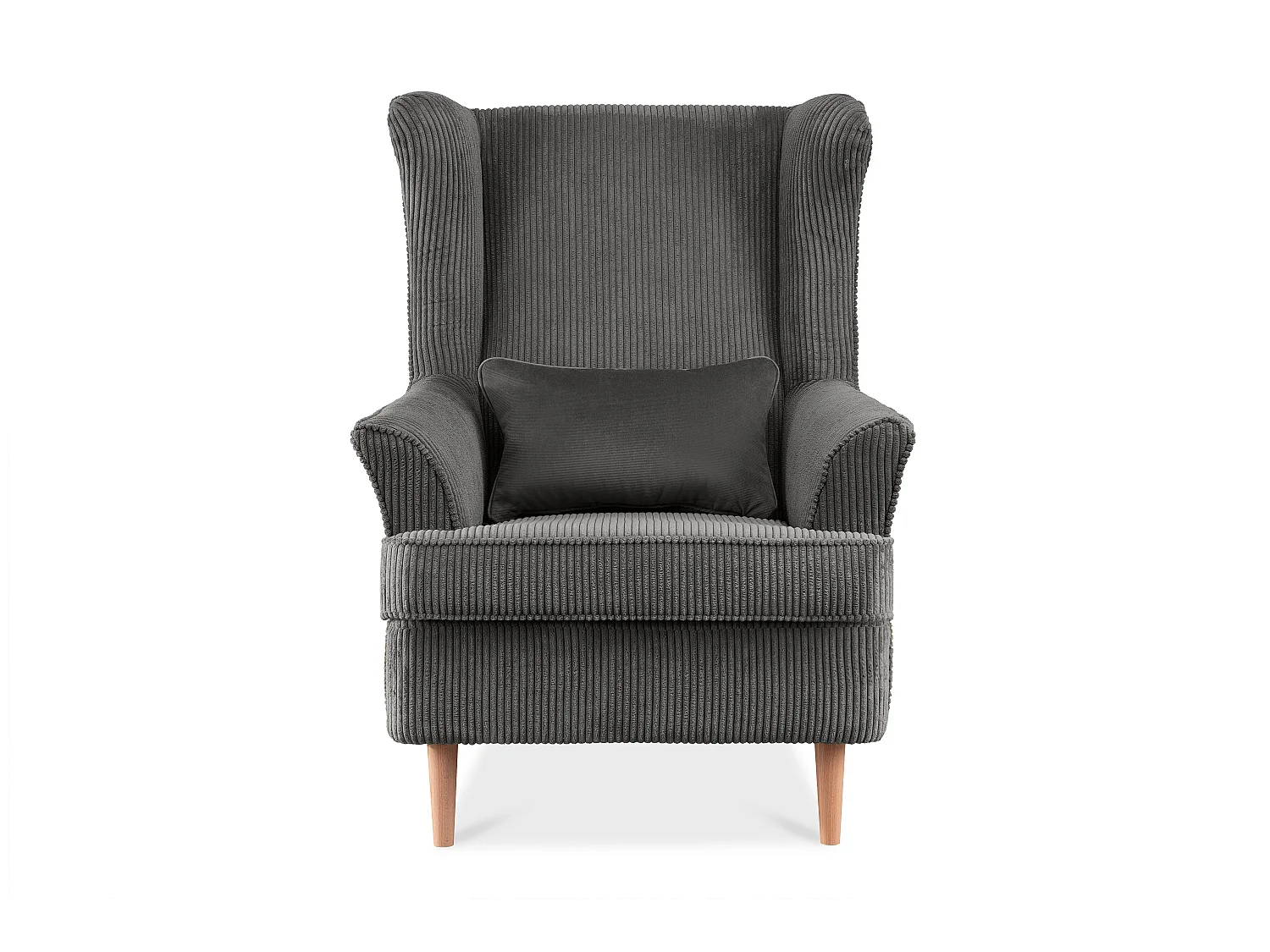 Klassischer Sessel aus Stoff Cordsamt - silber - STRALIS