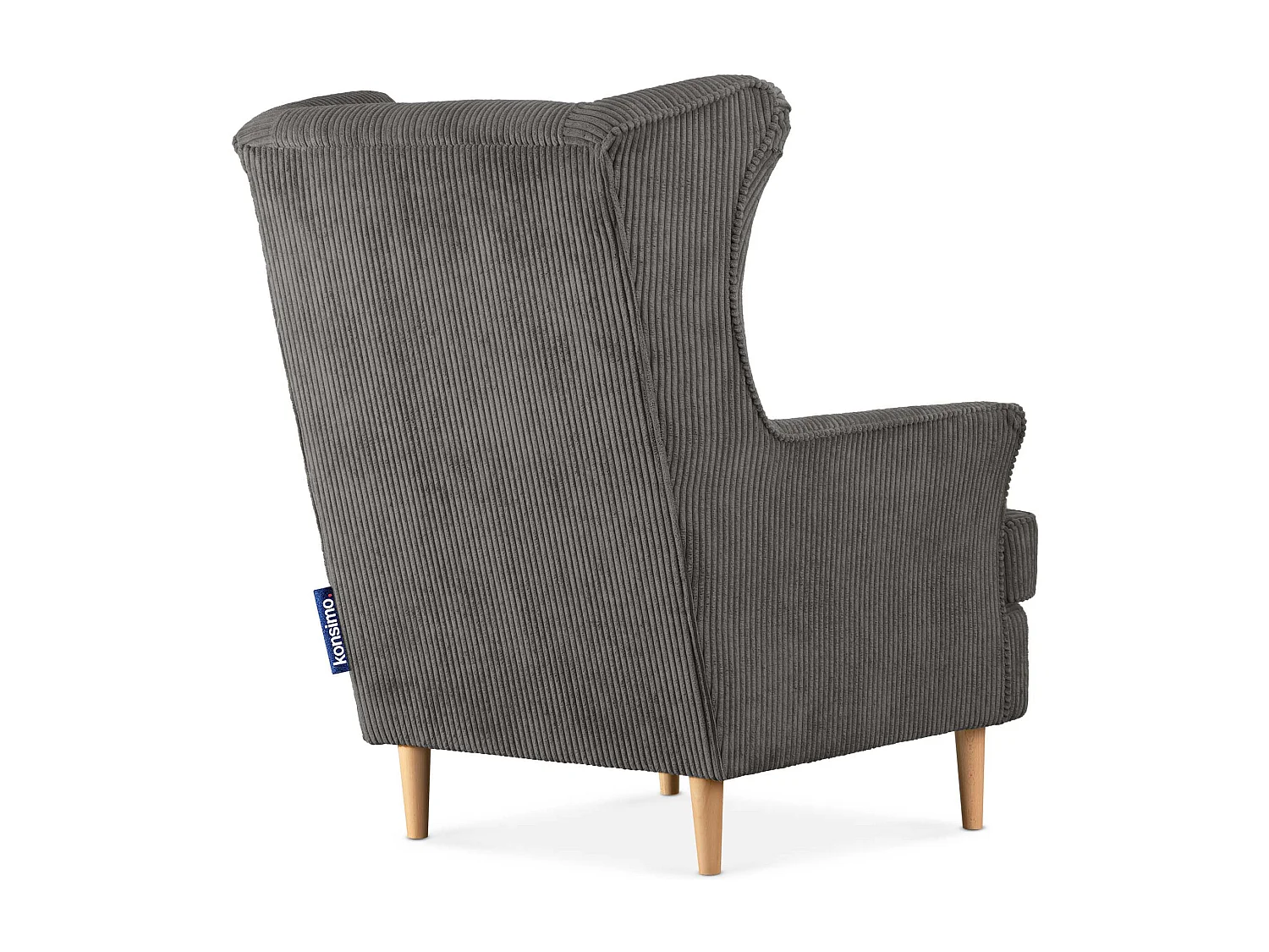 Klassischer Sessel aus Stoff Cordsamt - silber - STRALIS