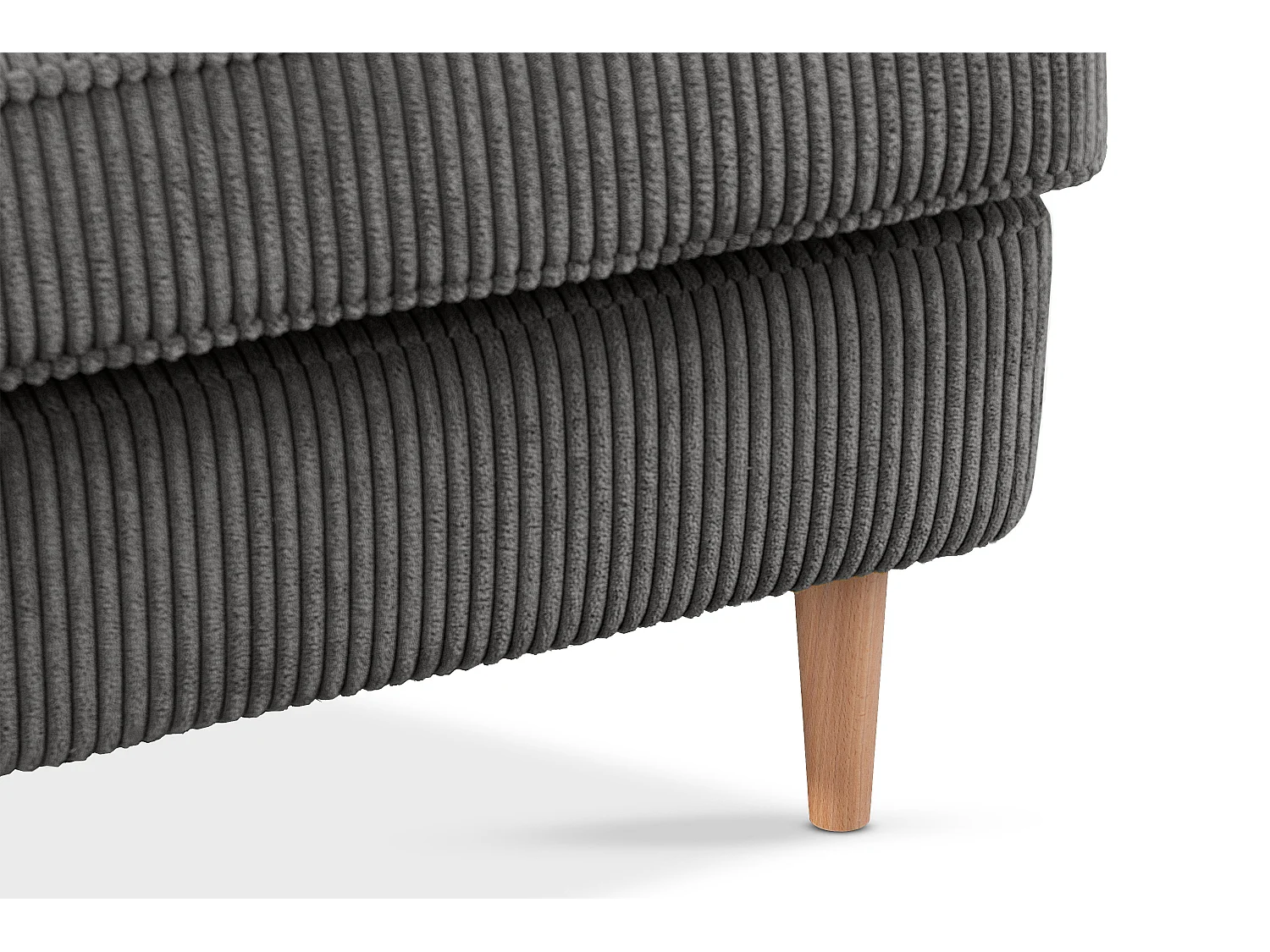 Klassischer Sessel aus Stoff Cordsamt - silber - STRALIS