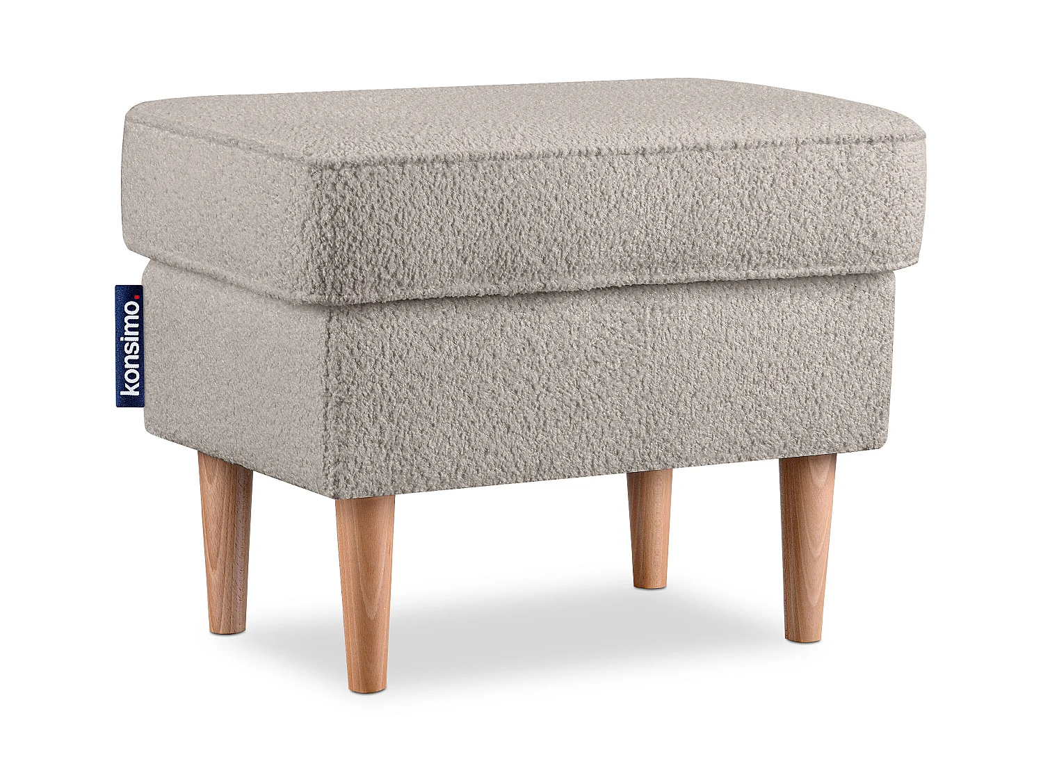 Klassischer Sessel mit Sitzhocker - hellbeige - STRALIS