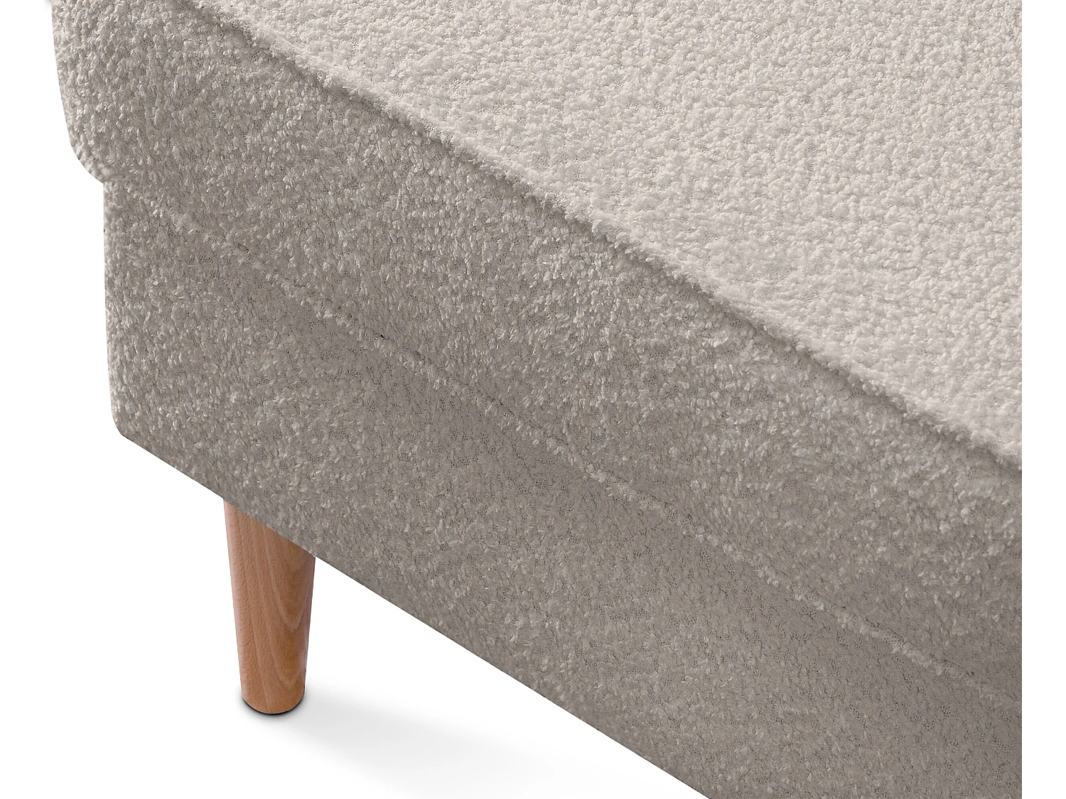 Klassischer Sessel mit Sitzhocker - hellbeige - STRALIS