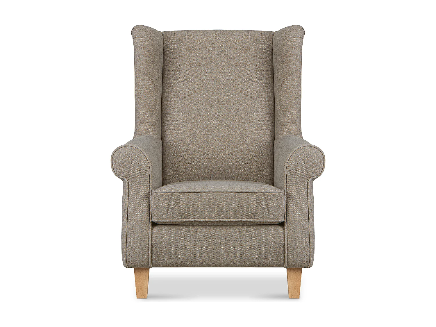 Ohrensessel Massivholzbeine buche - hellbraun - MILES