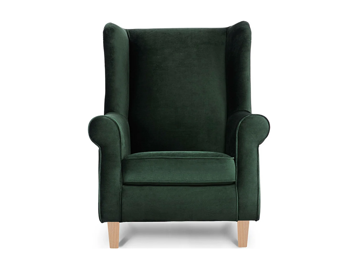 Ohrensessel Set inkl. Sitzhocker -  grün - MILES