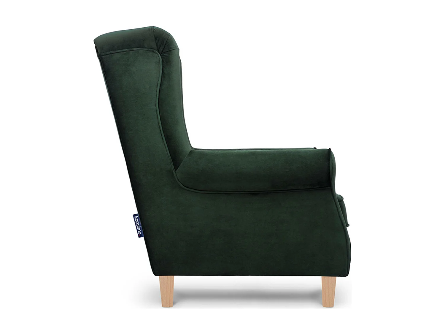 Ohrensessel Set inkl. Sitzhocker -  grün - MILES