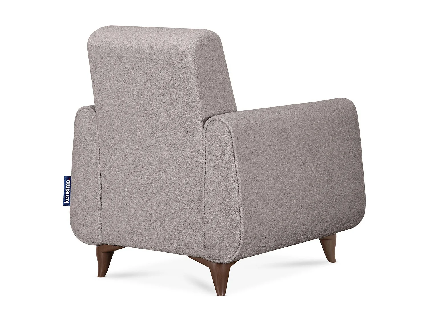 Klassischer Sessel aus Schaumstoff und Holz - grau - GUSTAVO