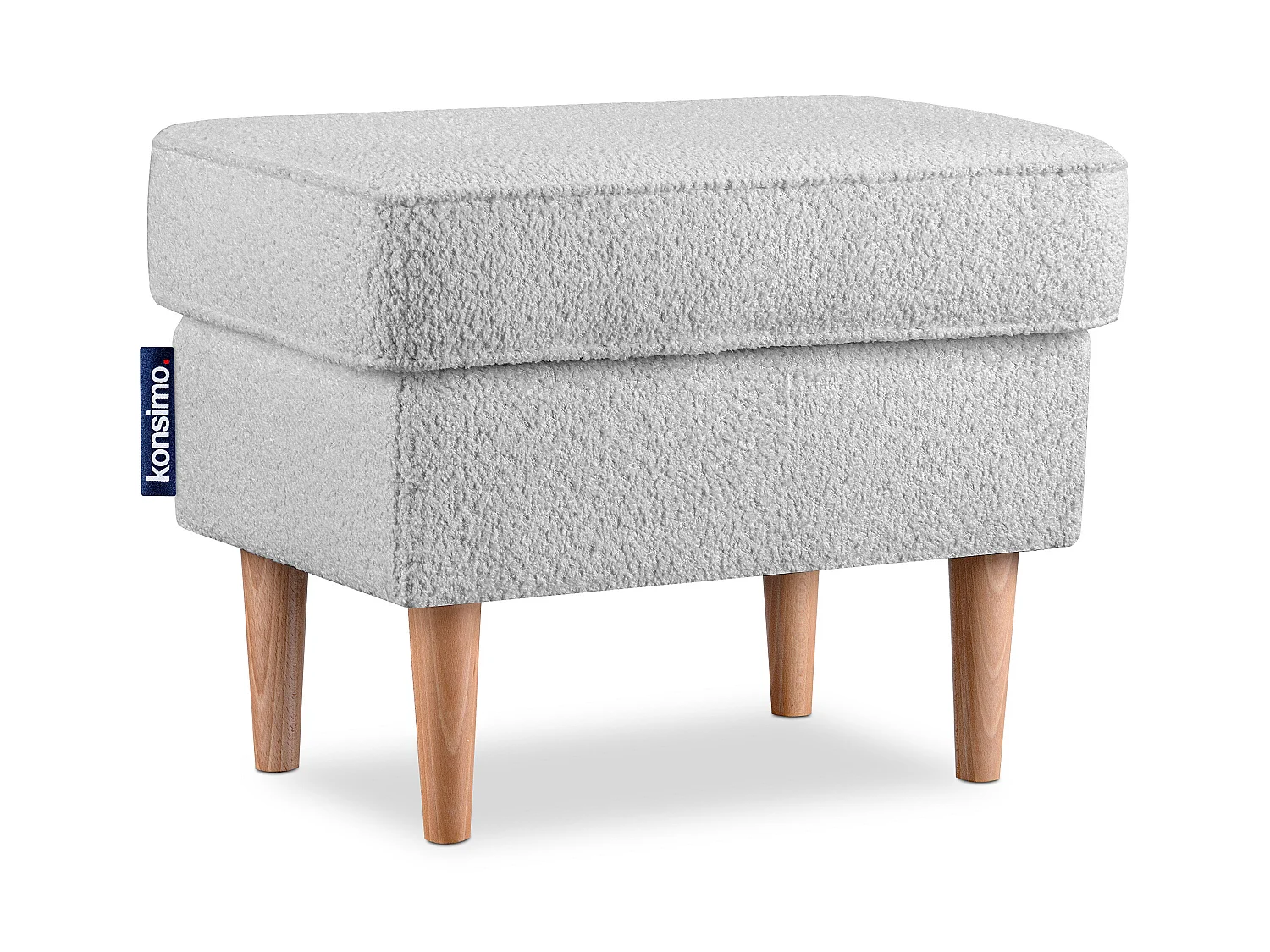 Klassischer Sessel mit Sitzhocker - hellgrau - STRALIS