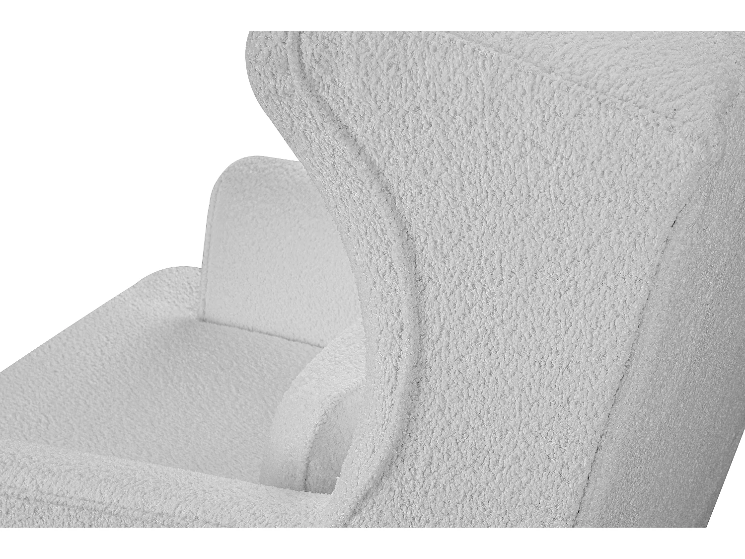 Klassischer Sessel mit Sitzhocker - hellgrau - STRALIS