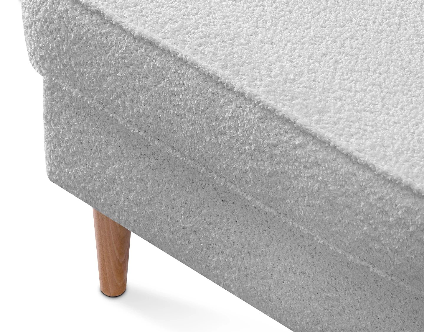 Klassischer Sessel mit Sitzhocker - hellgrau - STRALIS