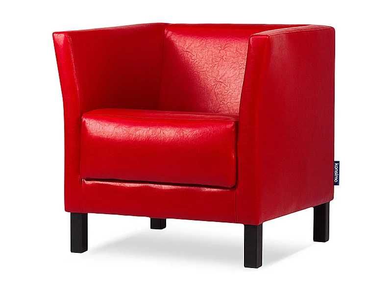 Moderner Sessel aus Kunstleder - Rot - ESPECTO