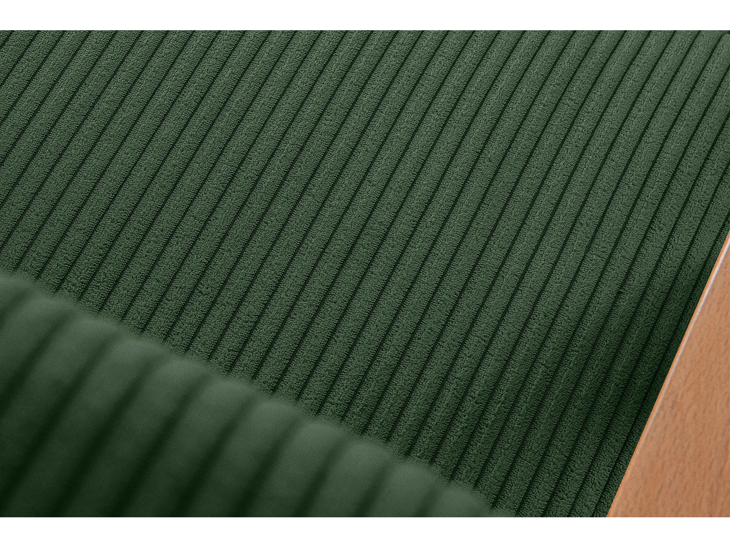 Vintage Sessel gepolstert Echt-Holz-Rahmen - dunkelgrün - NASET