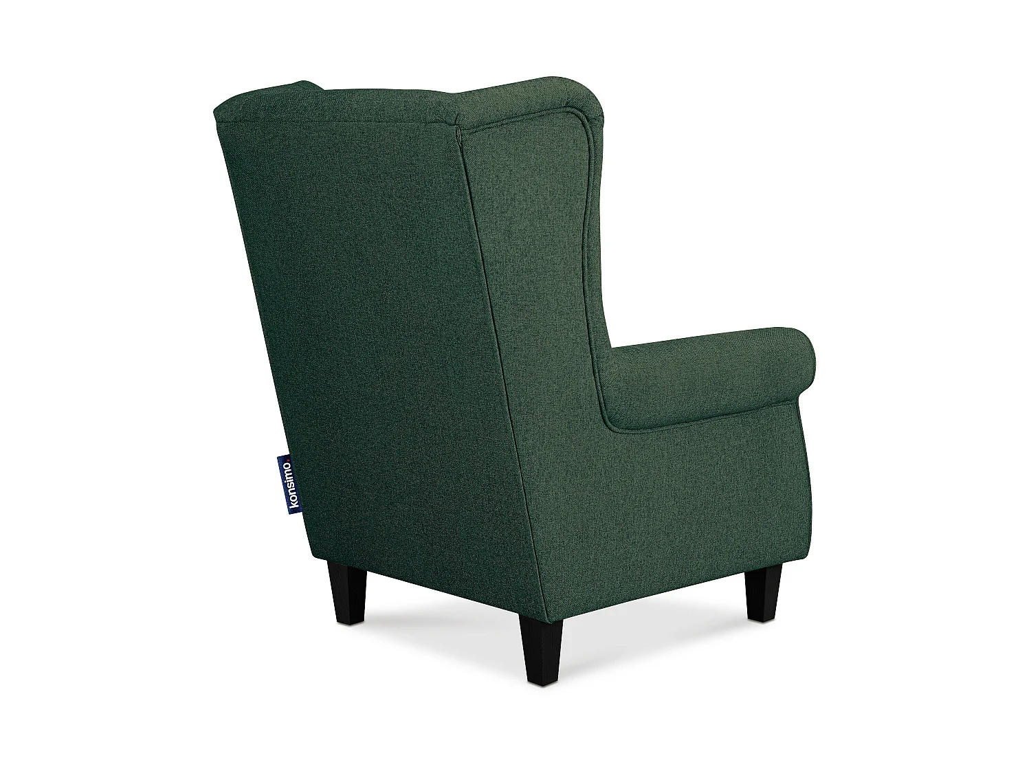 OhrensesselMassivholzbeine schwarz -  meeresgrün - MILES