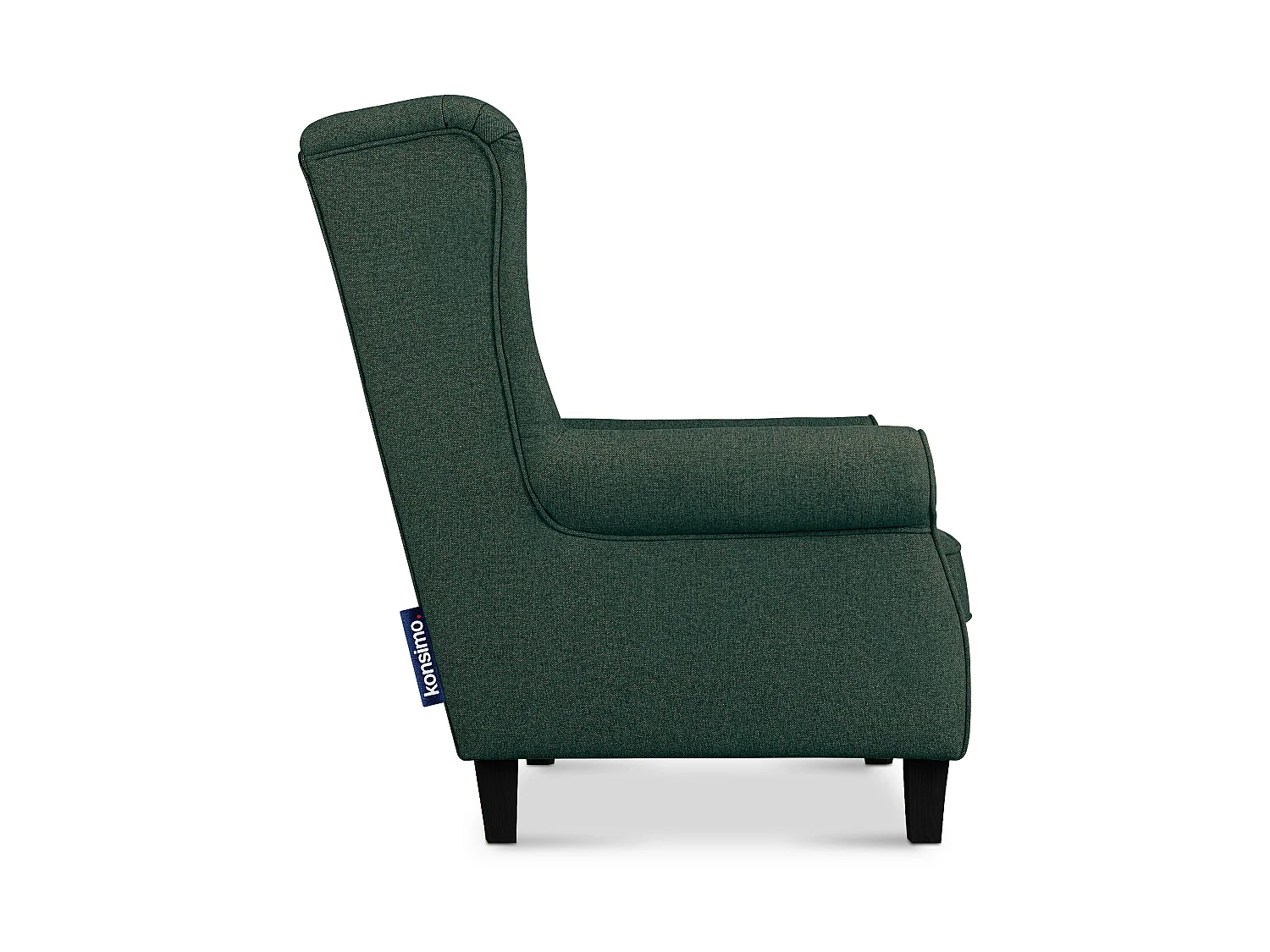 OhrensesselMassivholzbeine schwarz -  meeresgrün - MILES