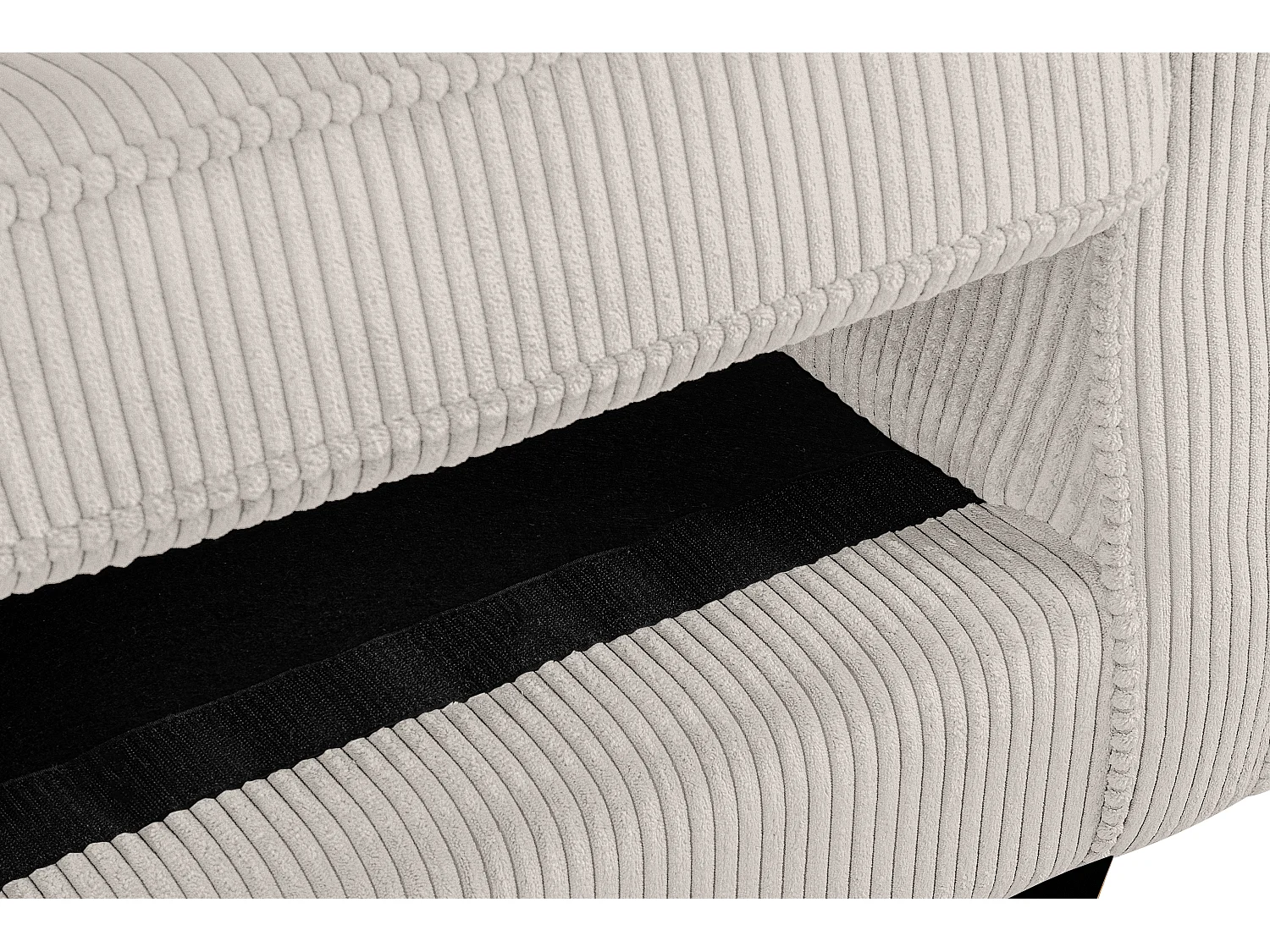 Ohrensessel Kord-Bezug Petfriendly - beige - MILES