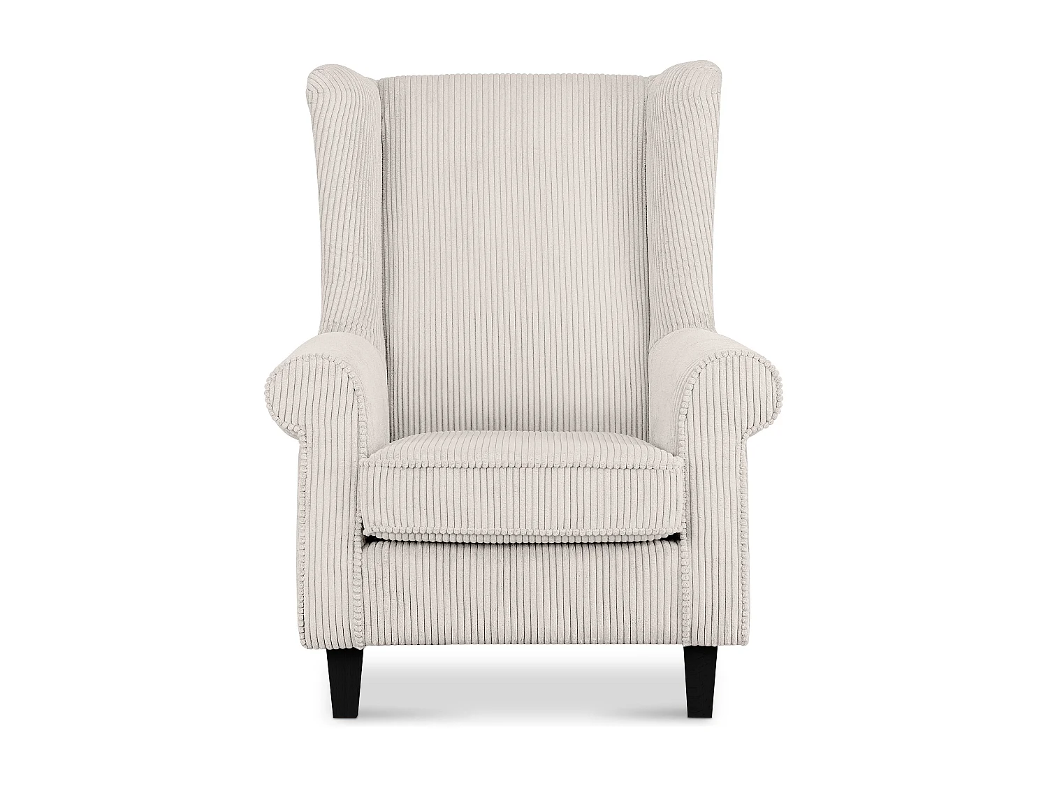 Ohrensessel Kord-Bezug Petfriendly - beige - MILES