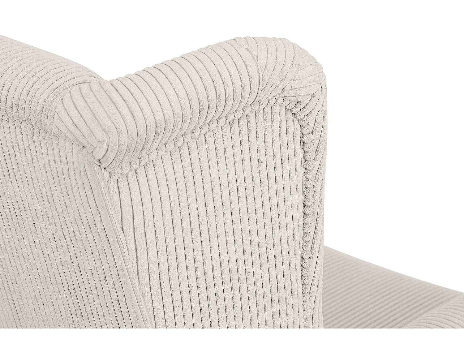 Ohrensessel Kord-Bezug Petfriendly - beige - MILES