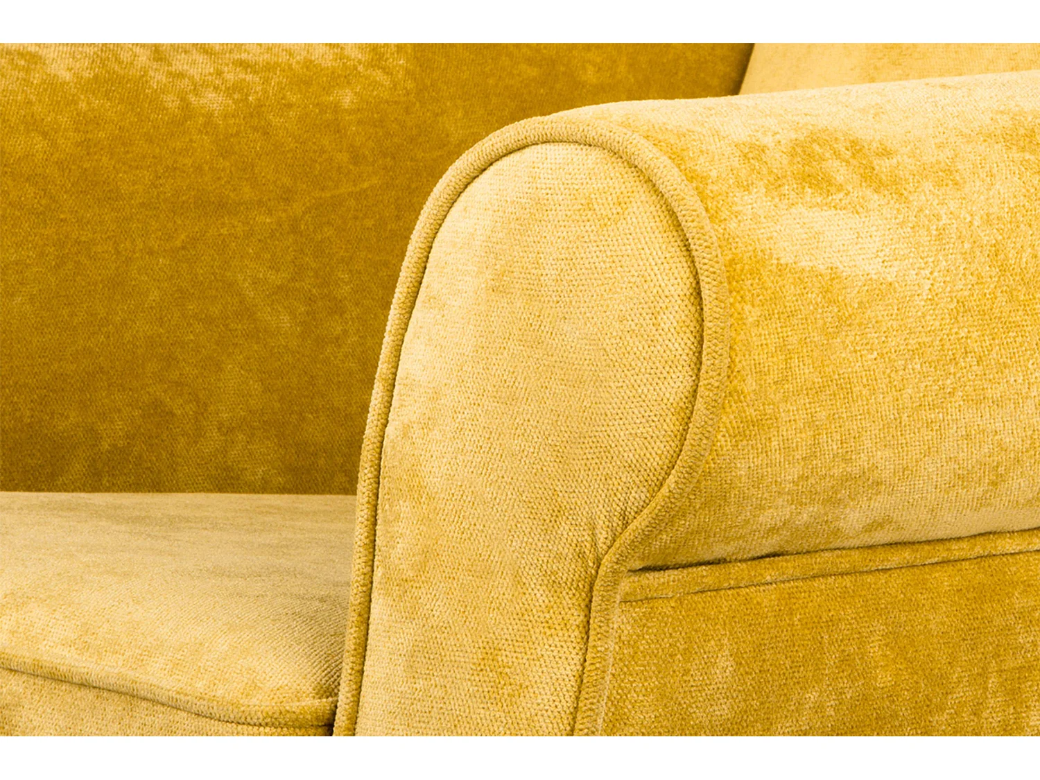 Ohrensessel Massivholzbeine - gelb - MILES