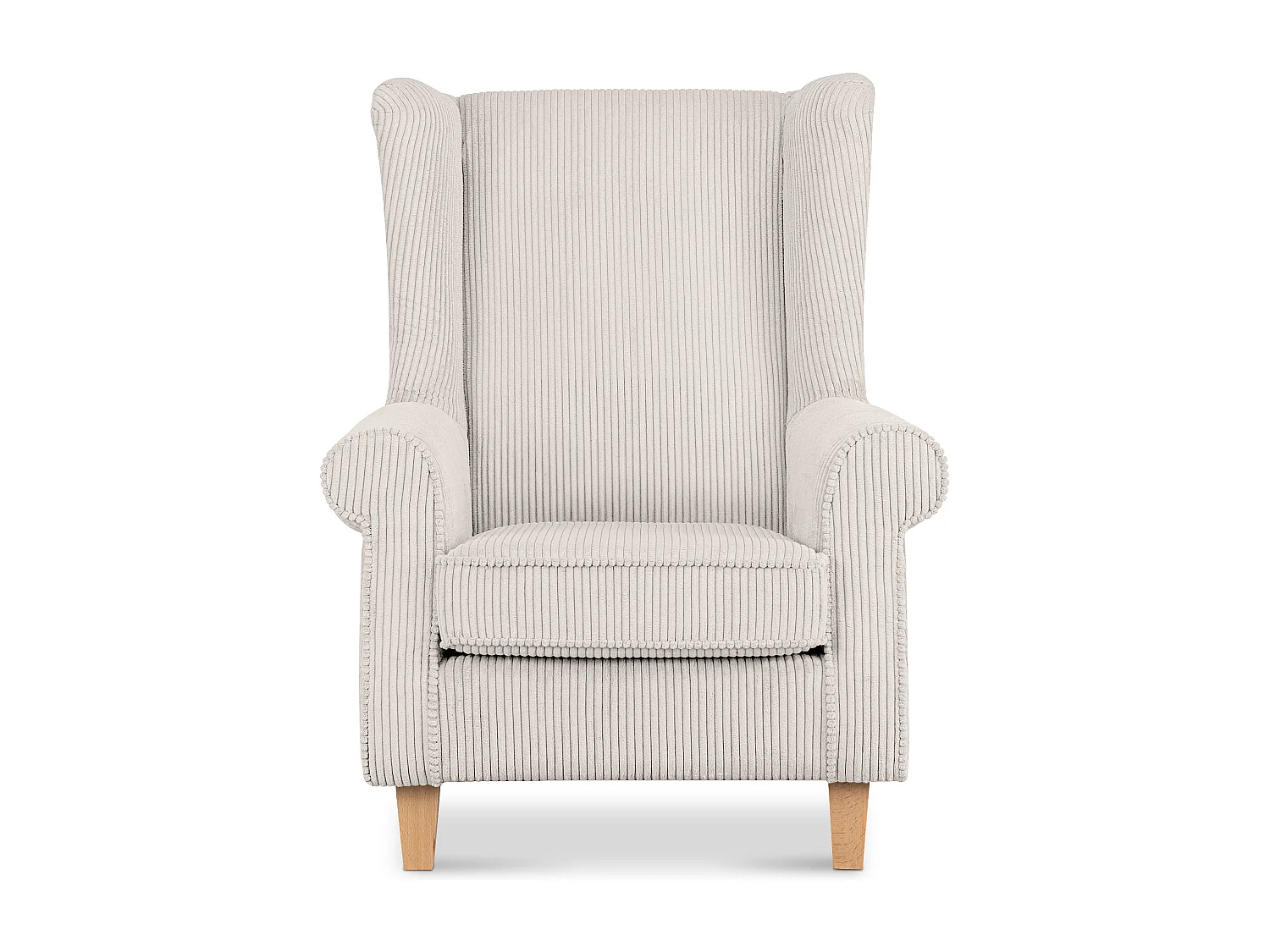 Ohrensessel Kord-Bezug Petfriendly - beige - MILES