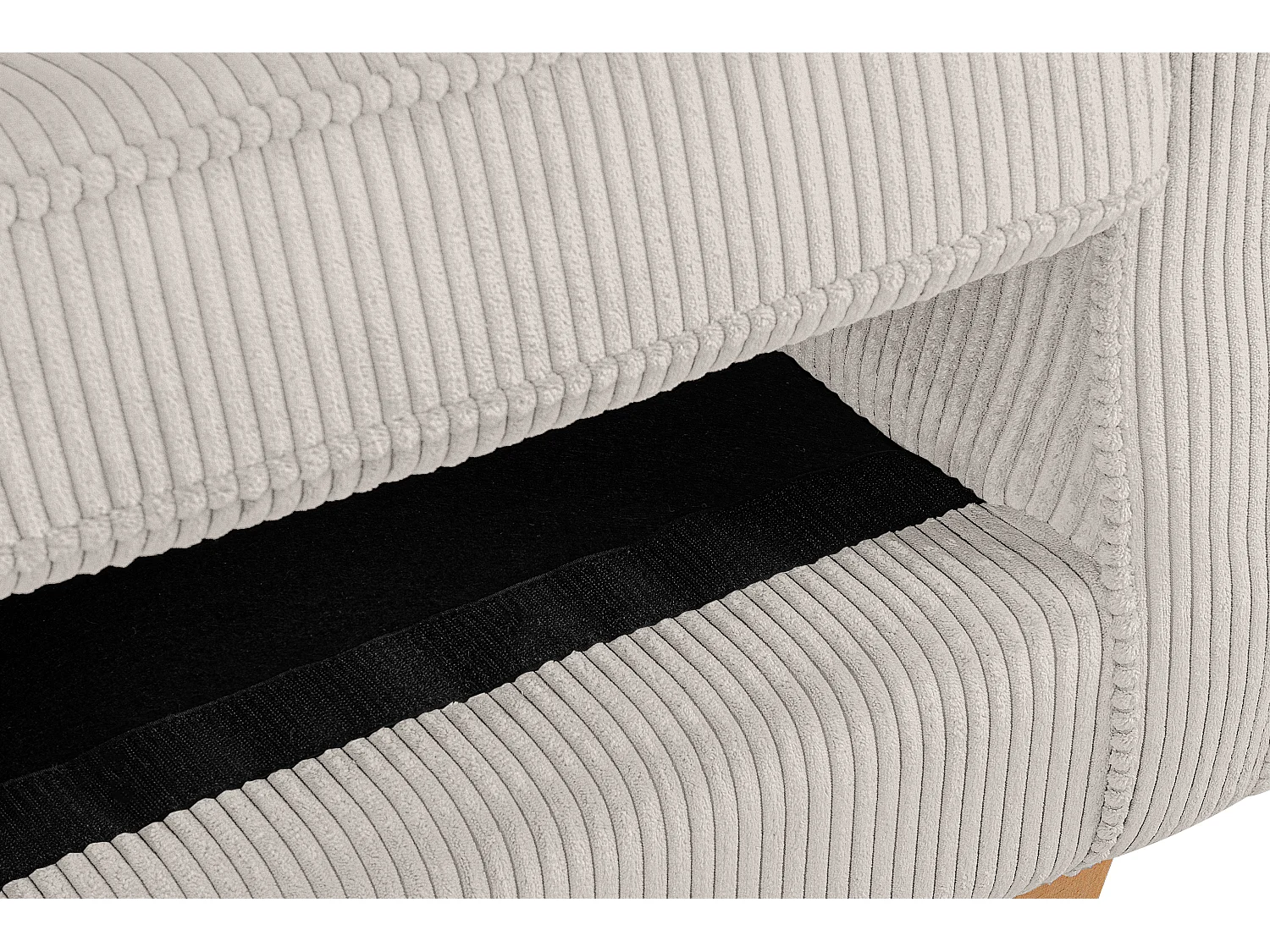 Ohrensessel Kord-Bezug Petfriendly - beige - MILES