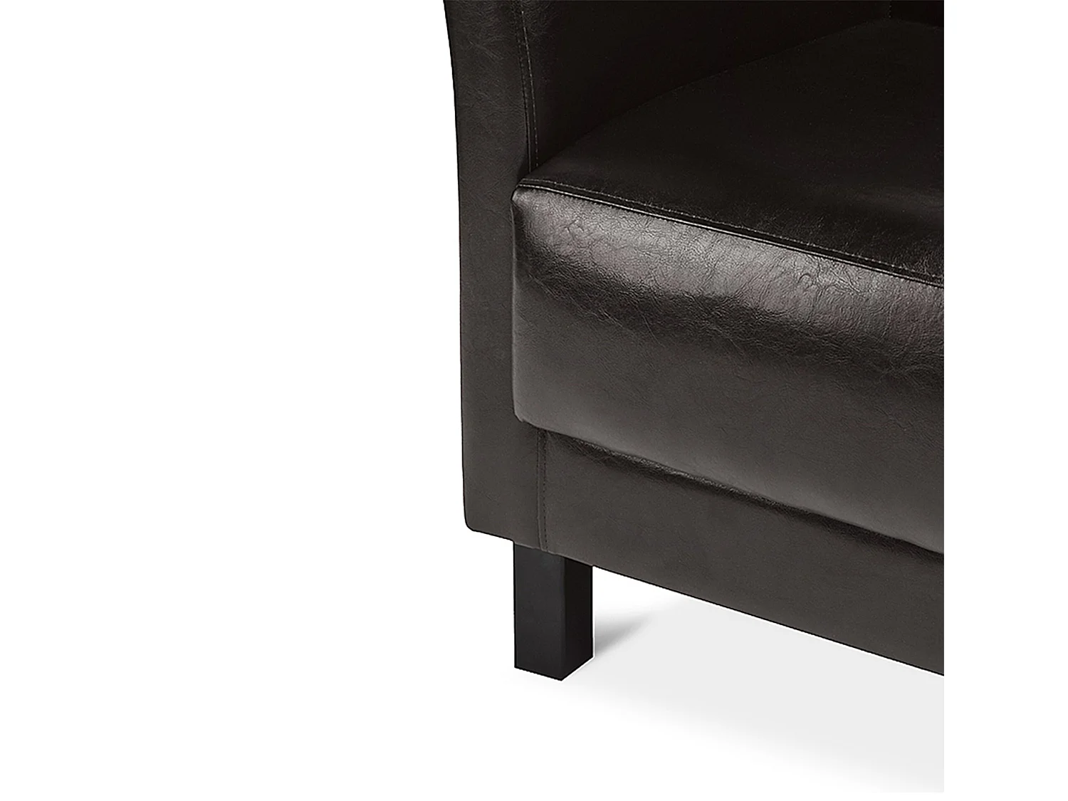 Moderner Sessel aus Kunstleder - ein dunkles Braun - ESPECTO