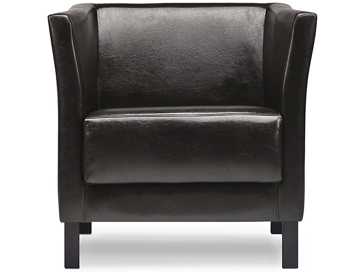 Moderner Sessel aus Kunstleder - ein dunkles Braun - ESPECTO