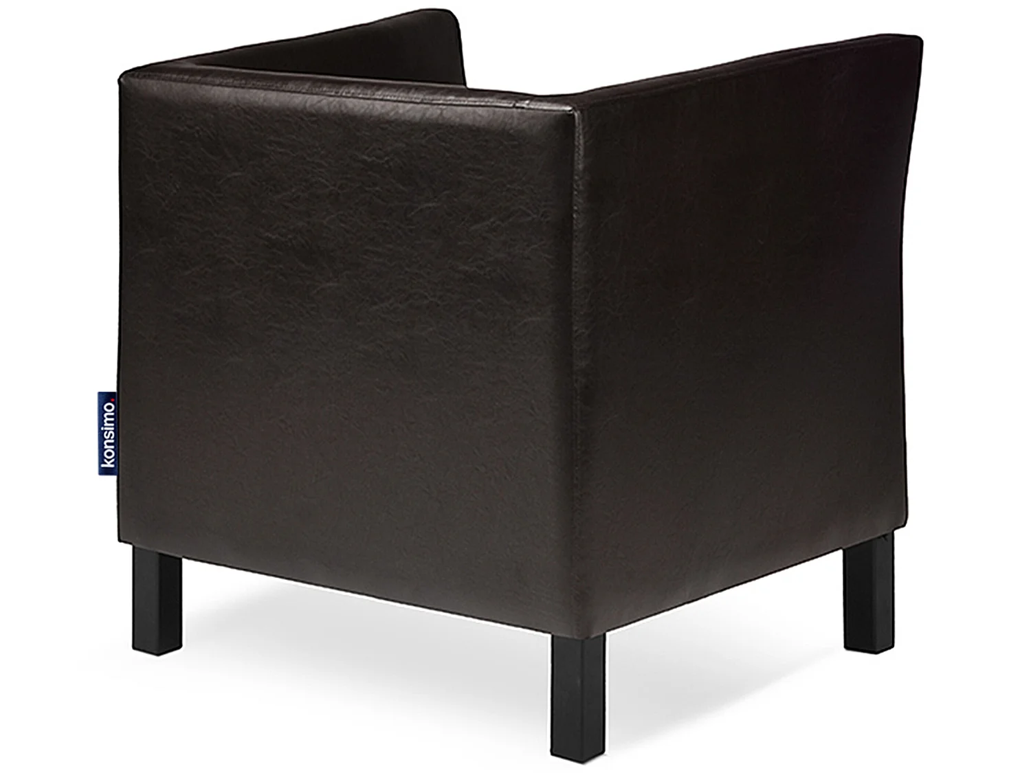 Moderner Sessel aus Kunstleder - ein dunkles Braun - ESPECTO