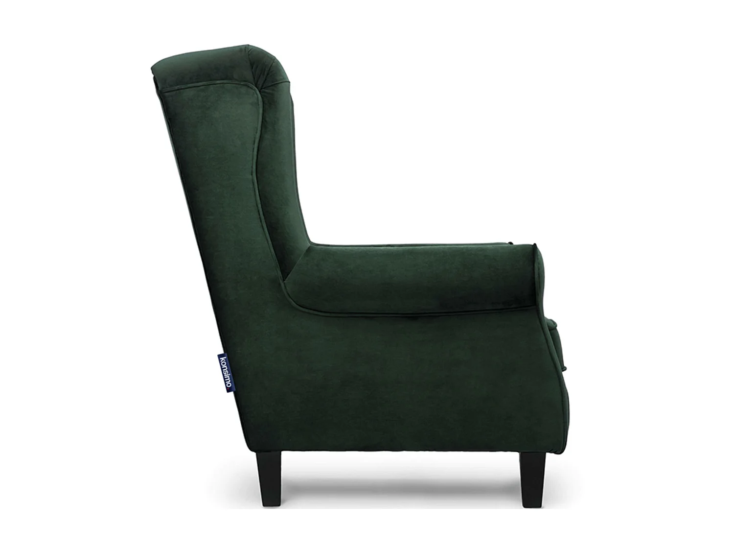 Ohrensessel Massivholzbeine - grün - MILES