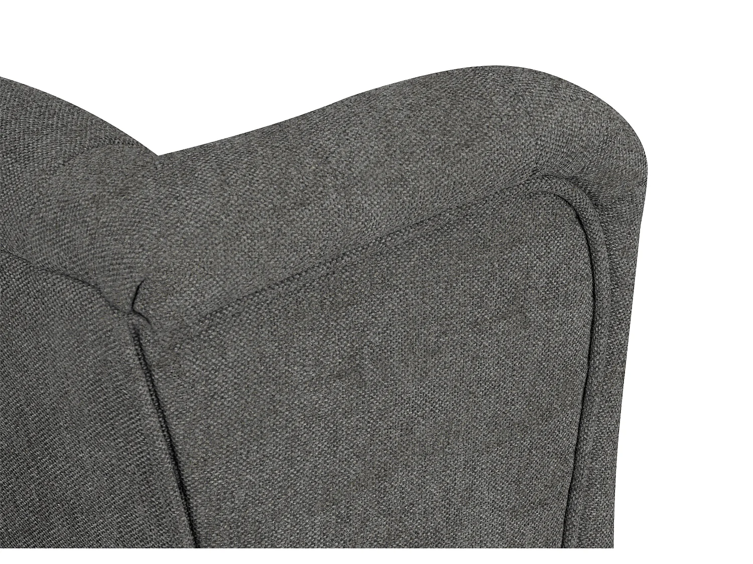 Ohrensessel Massivholzbeine - grau/schwarz - MILES