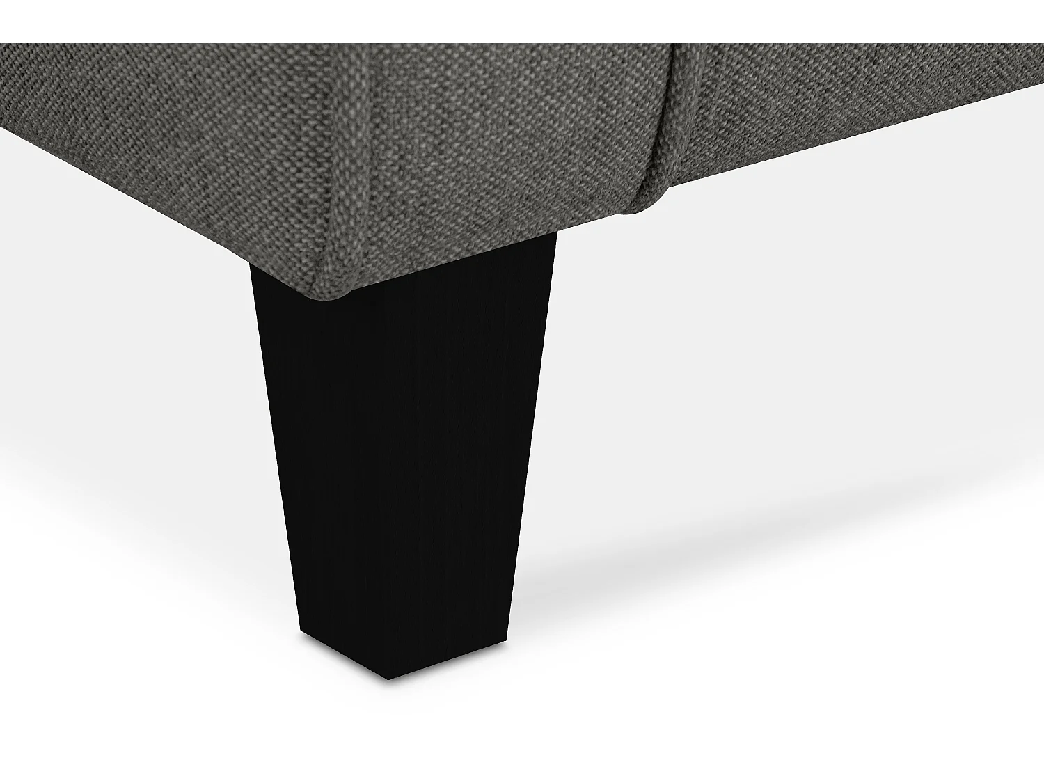 Ohrensessel Massivholzbeine - grau/schwarz - MILES