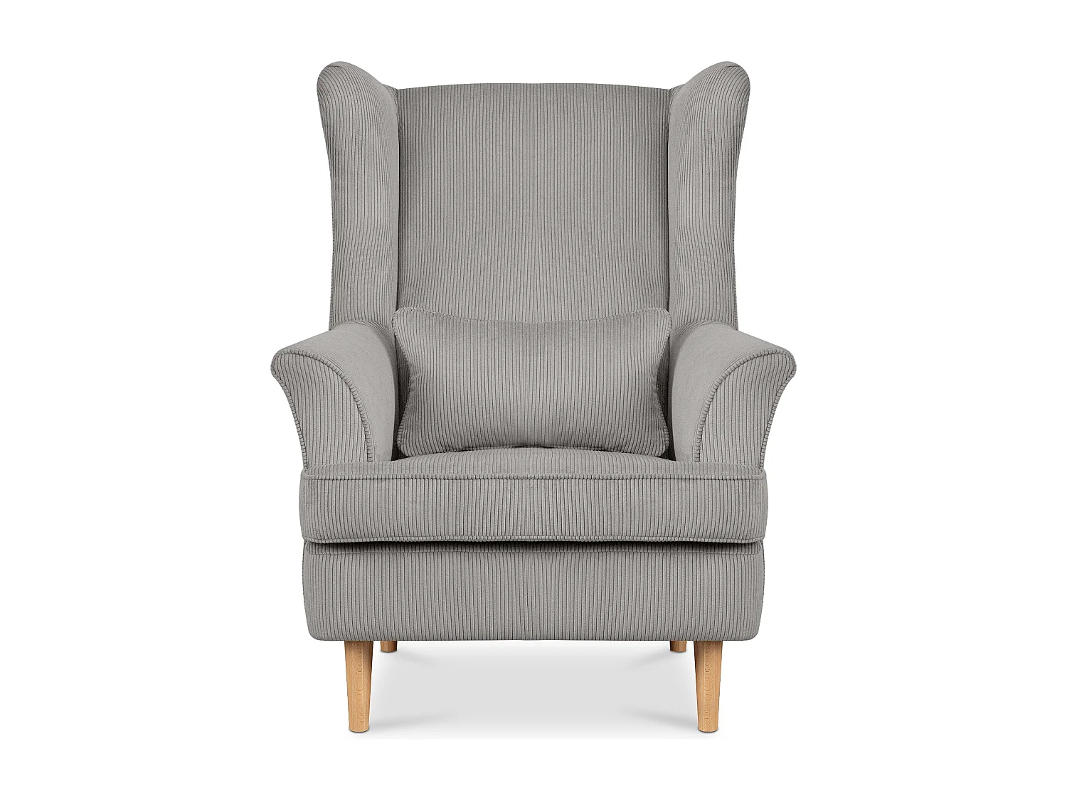 Klassischer Ohrensessel - grau - STRALIS