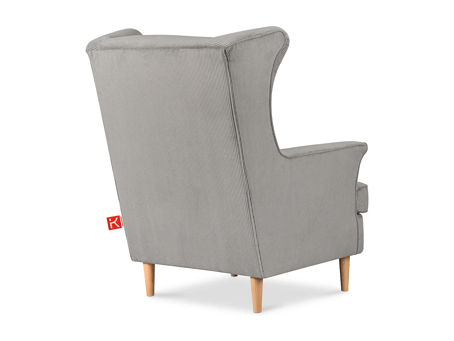 Klassischer Ohrensessel - grau - STRALIS